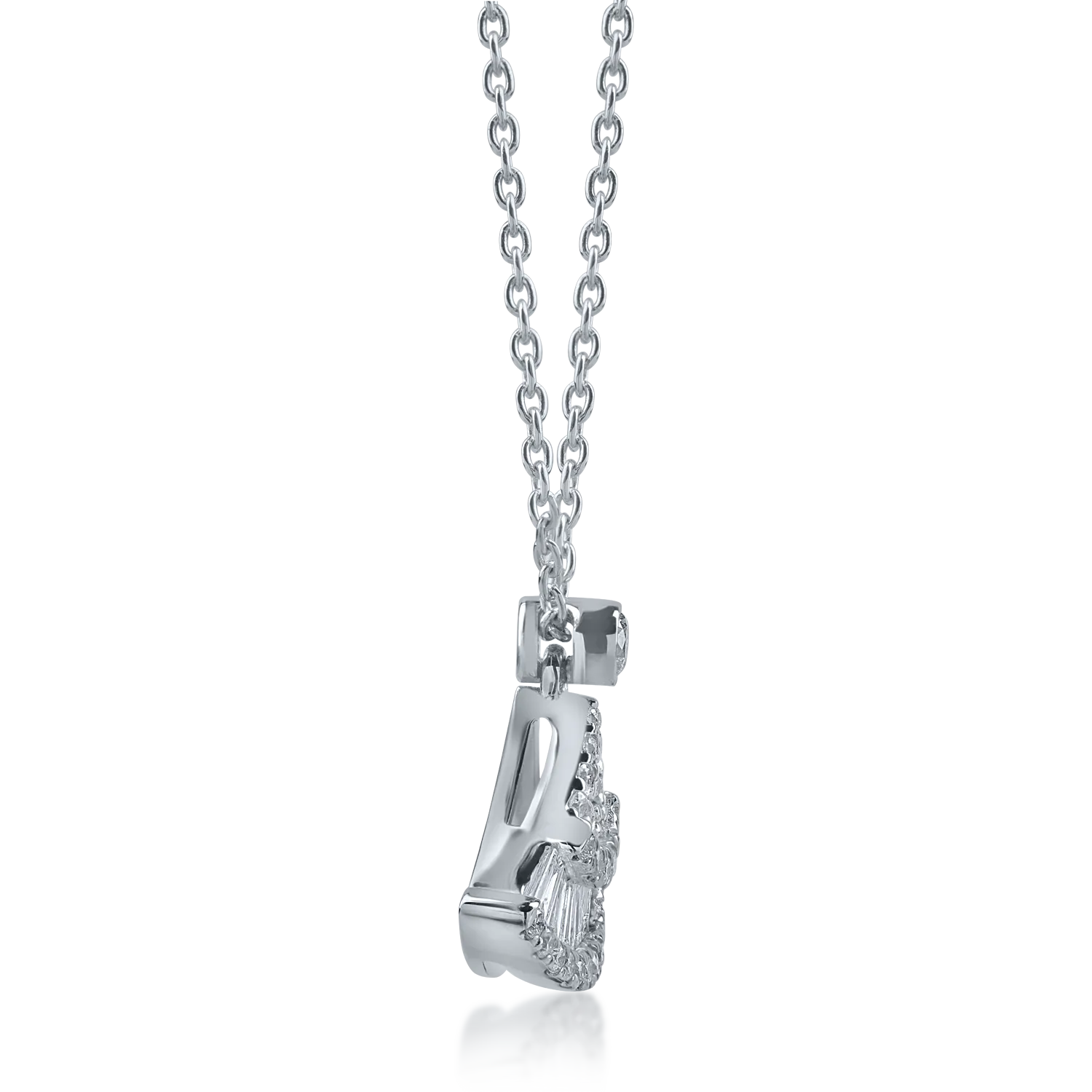White gold pendant necklace with 0.36ct diamonds