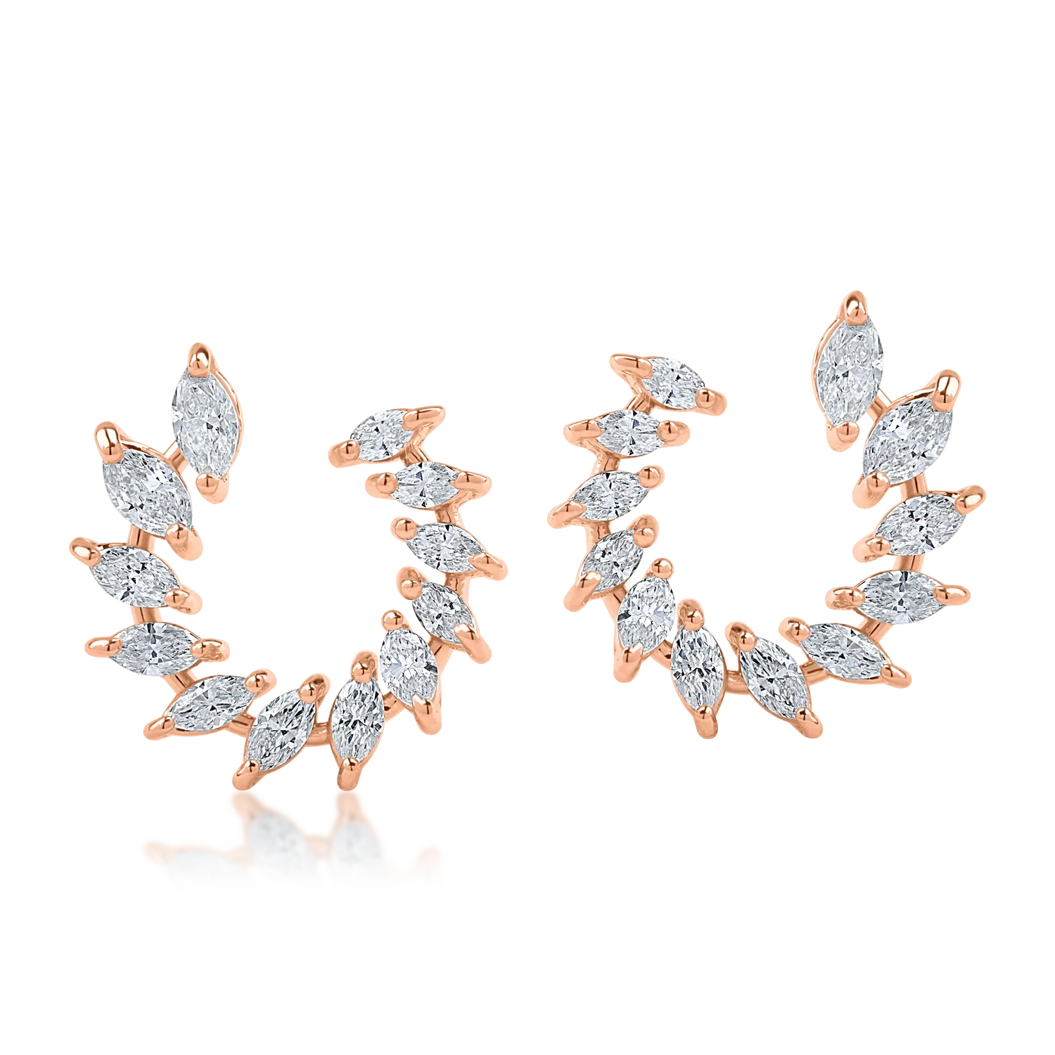Cercei din aur roz cu diamante de 1.17ct-163763
