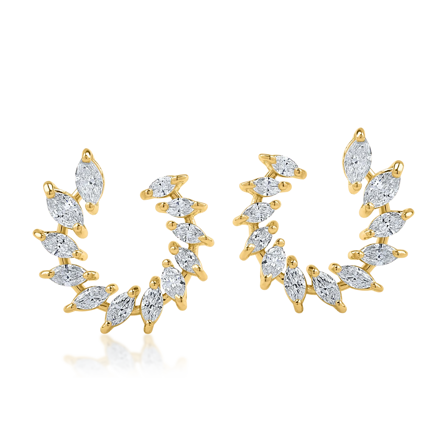 Yellow gold earrings with 1.17ct diamonds