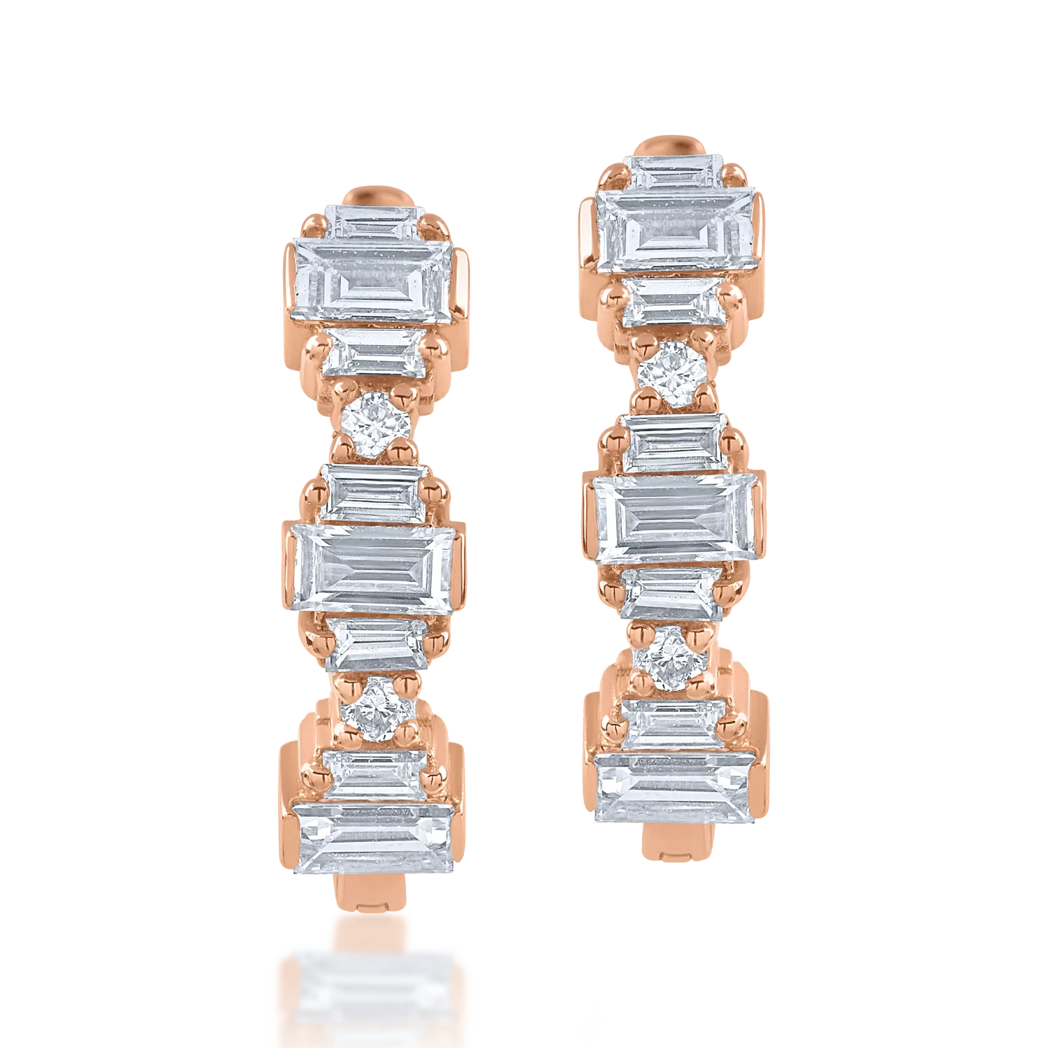 Rose gold earrings with 0.44ct diamonds