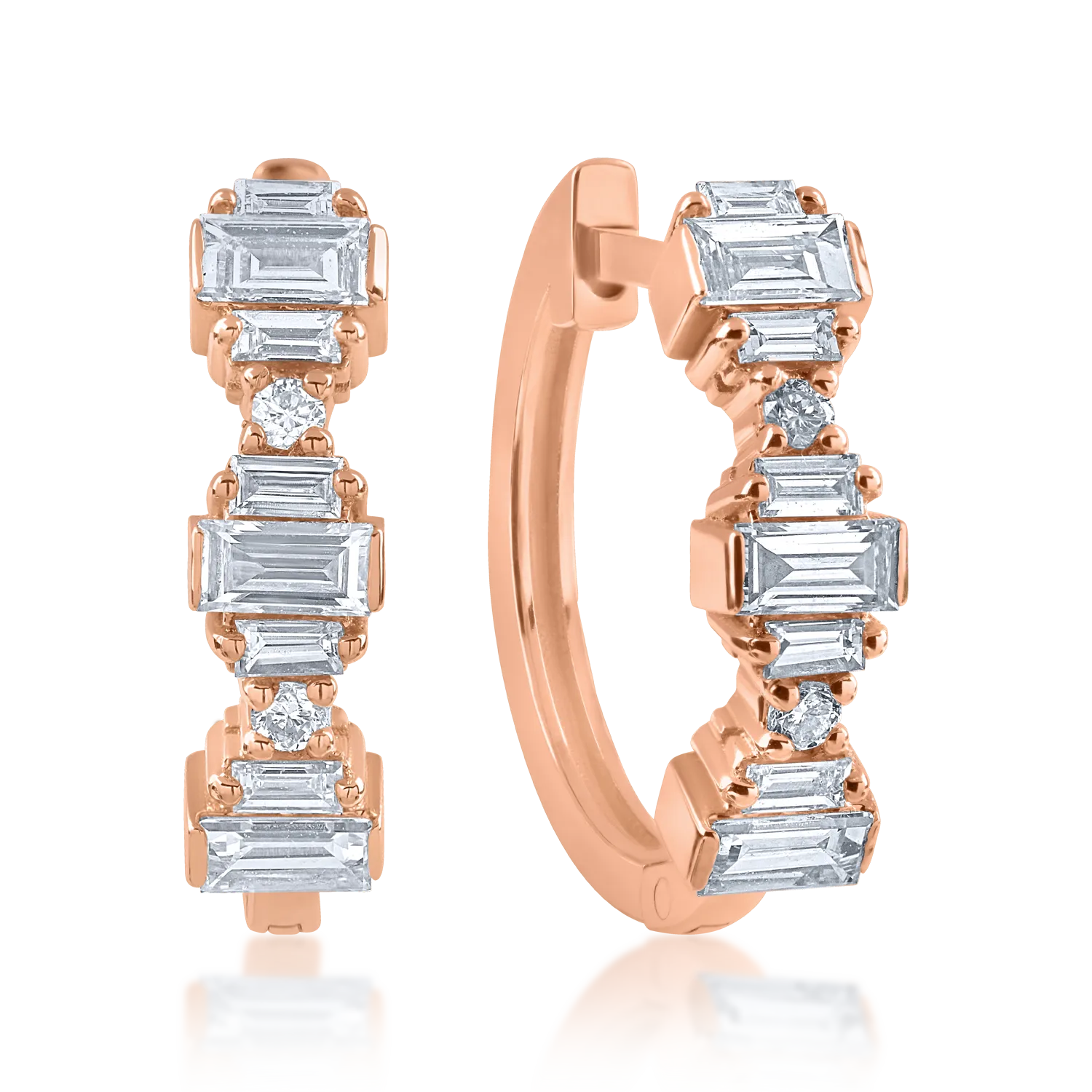 Rose gold earrings with 0.44ct diamonds