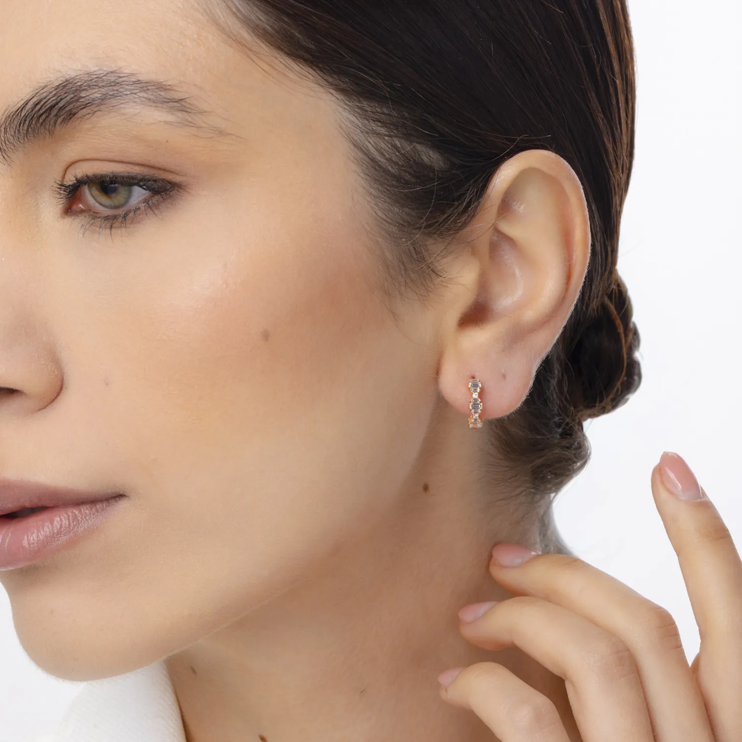 Rose gold earrings with 0.44ct diamonds