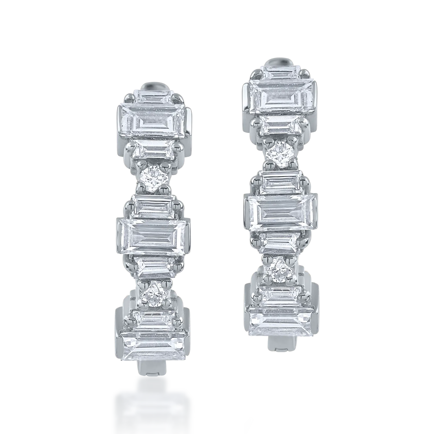 Cercei din aur alb cu diamante de 0.44ct-163767