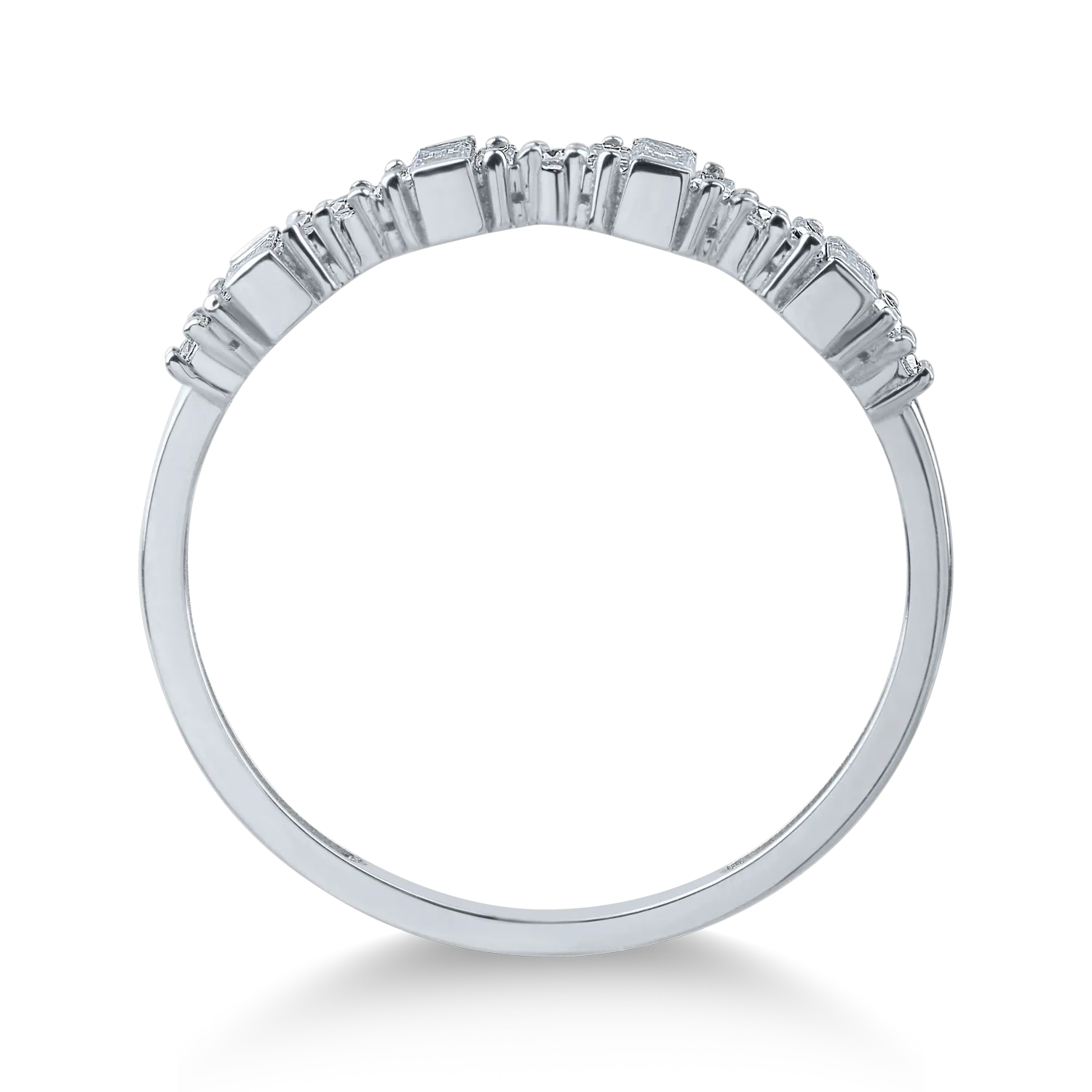 Fehérarany gyűrű 0.24ct gyémántokkal