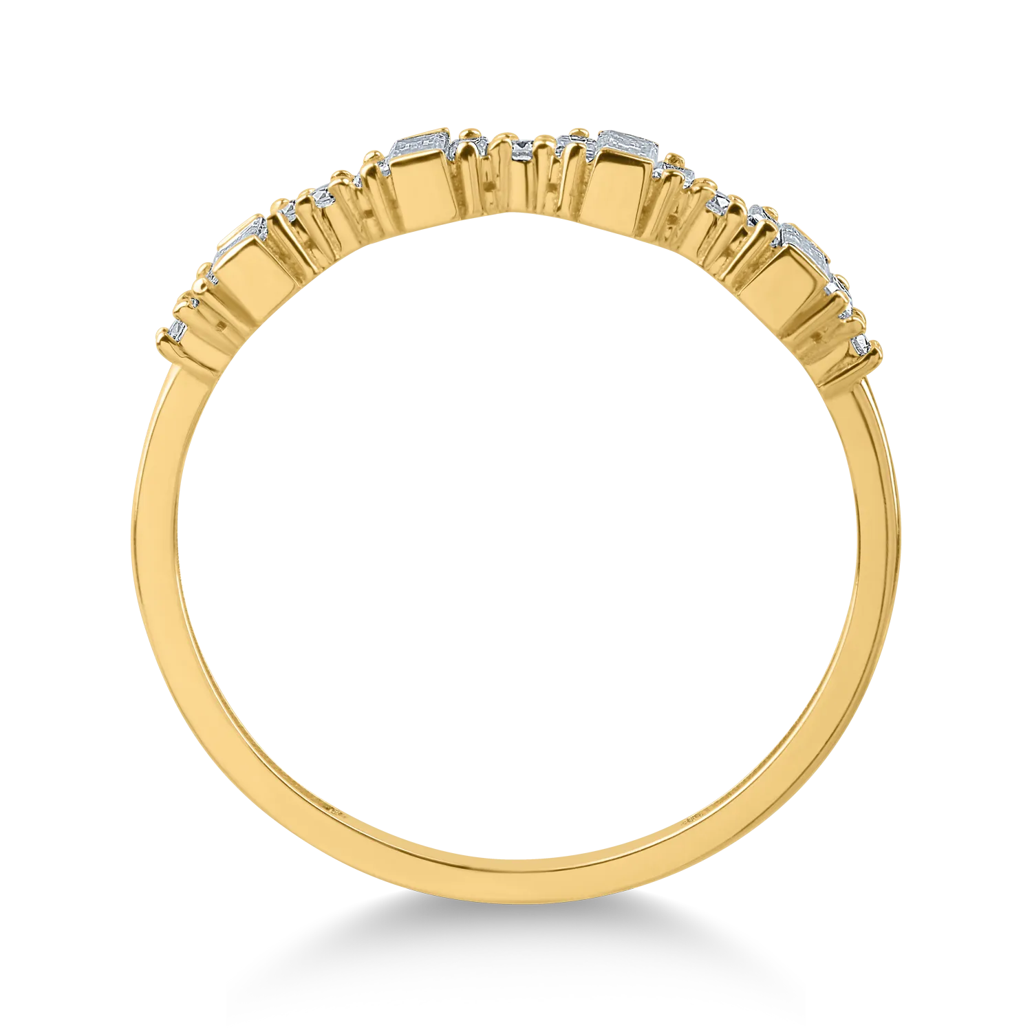 Inel din aur galben cu diamante de 0.24ct