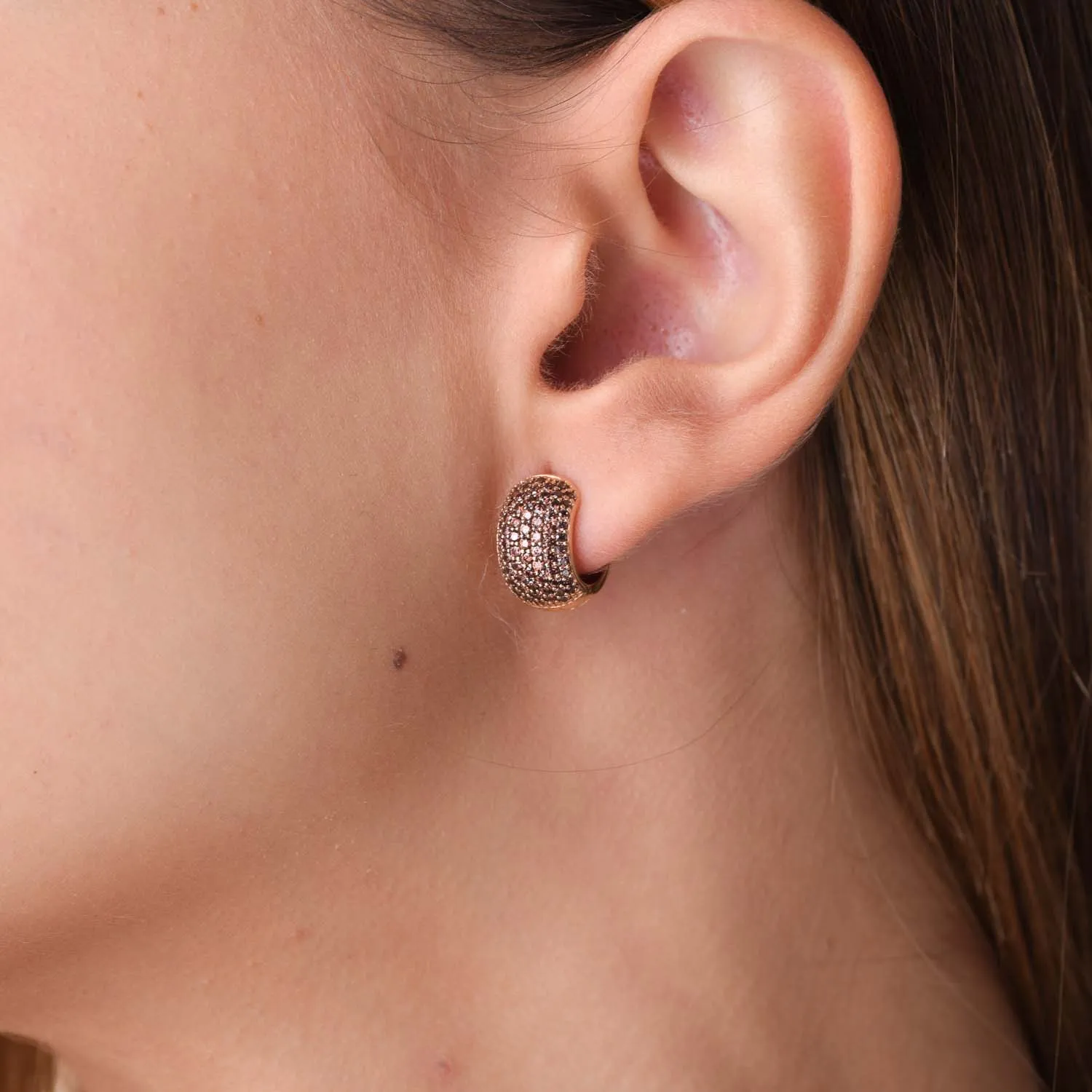 Rose gold earrings