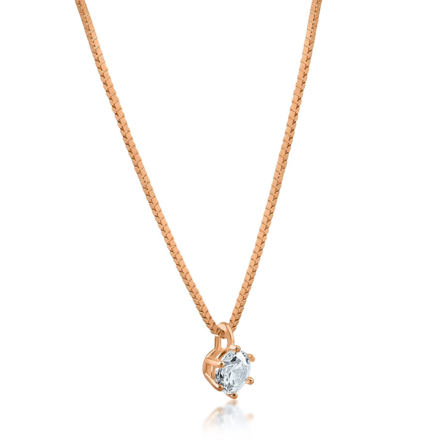 Yellow-rose gold pendant necklace