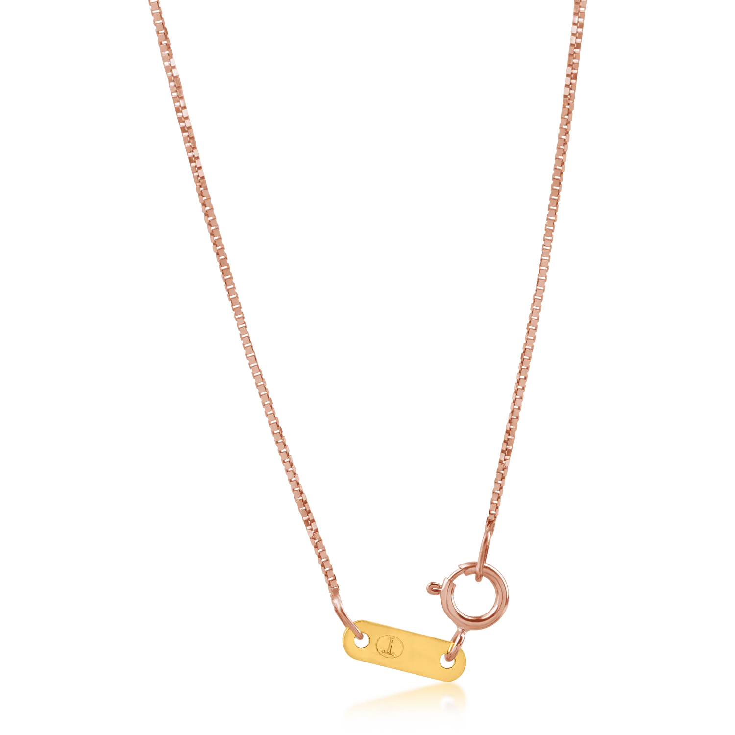 Yellow-rose gold pendant necklace