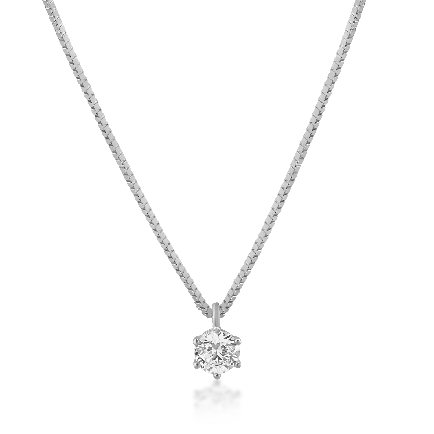 White gold pendant necklace