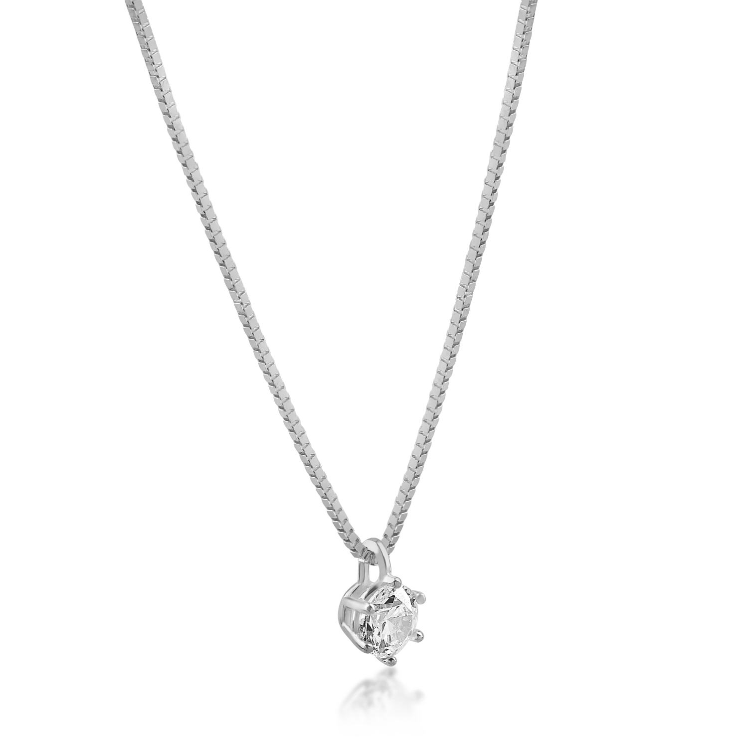 White gold pendant necklace