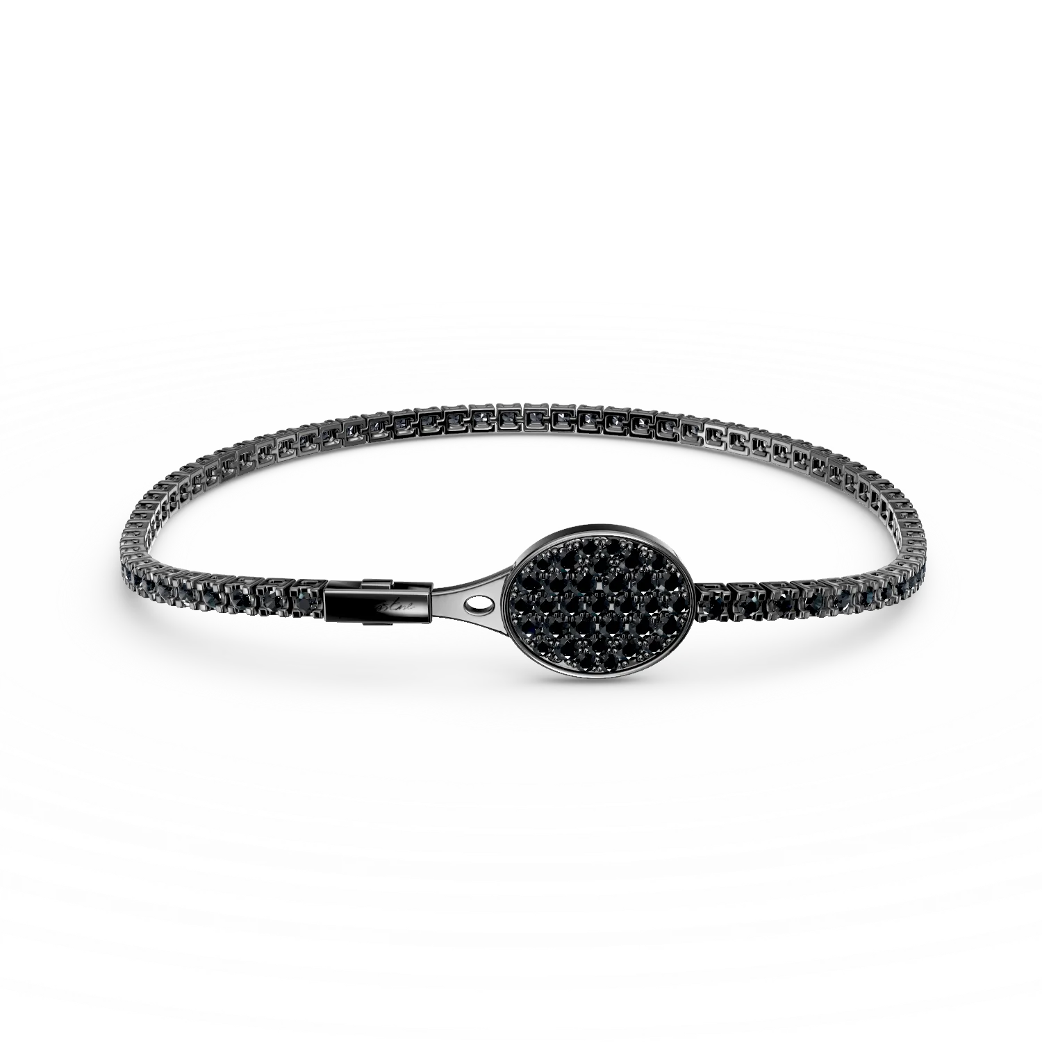 Bratara tennis Heritage cu safire negre de 1.9ct