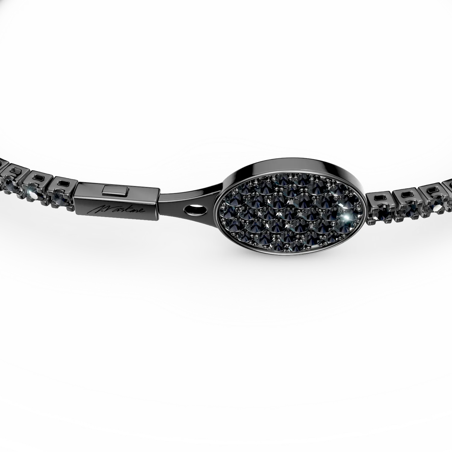 Bratara tennis Heritage cu safire negre de 1.9ct