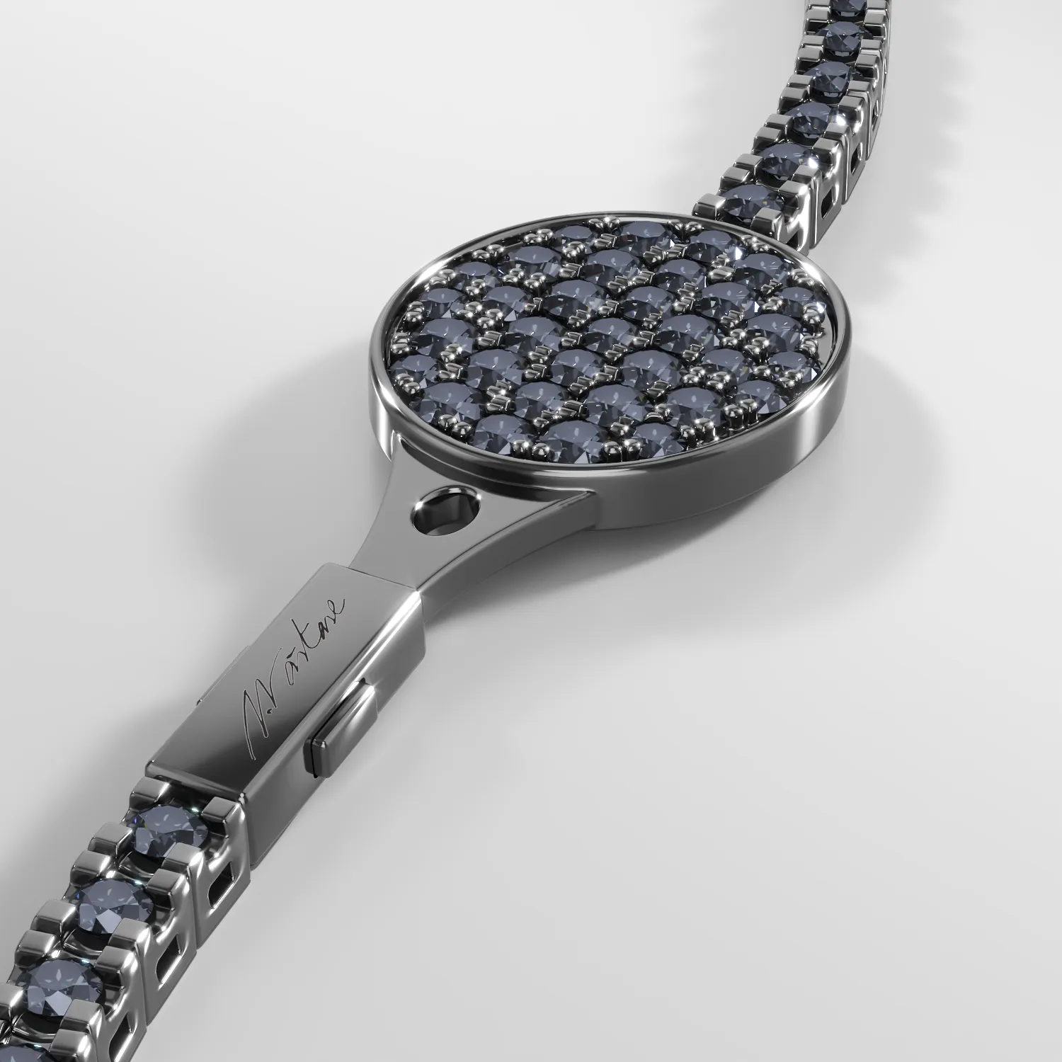 Heritage tennis bracelet with 1.796ct black sapphires