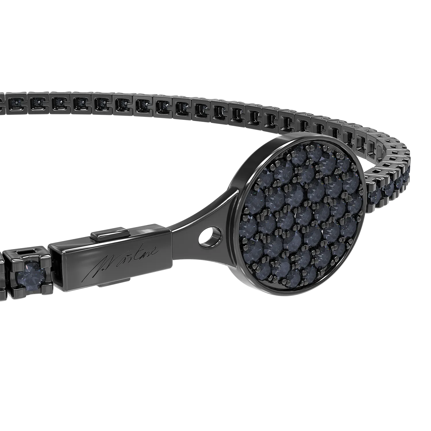 Bratara tennis Heritage cu safire negre de 2.11ct