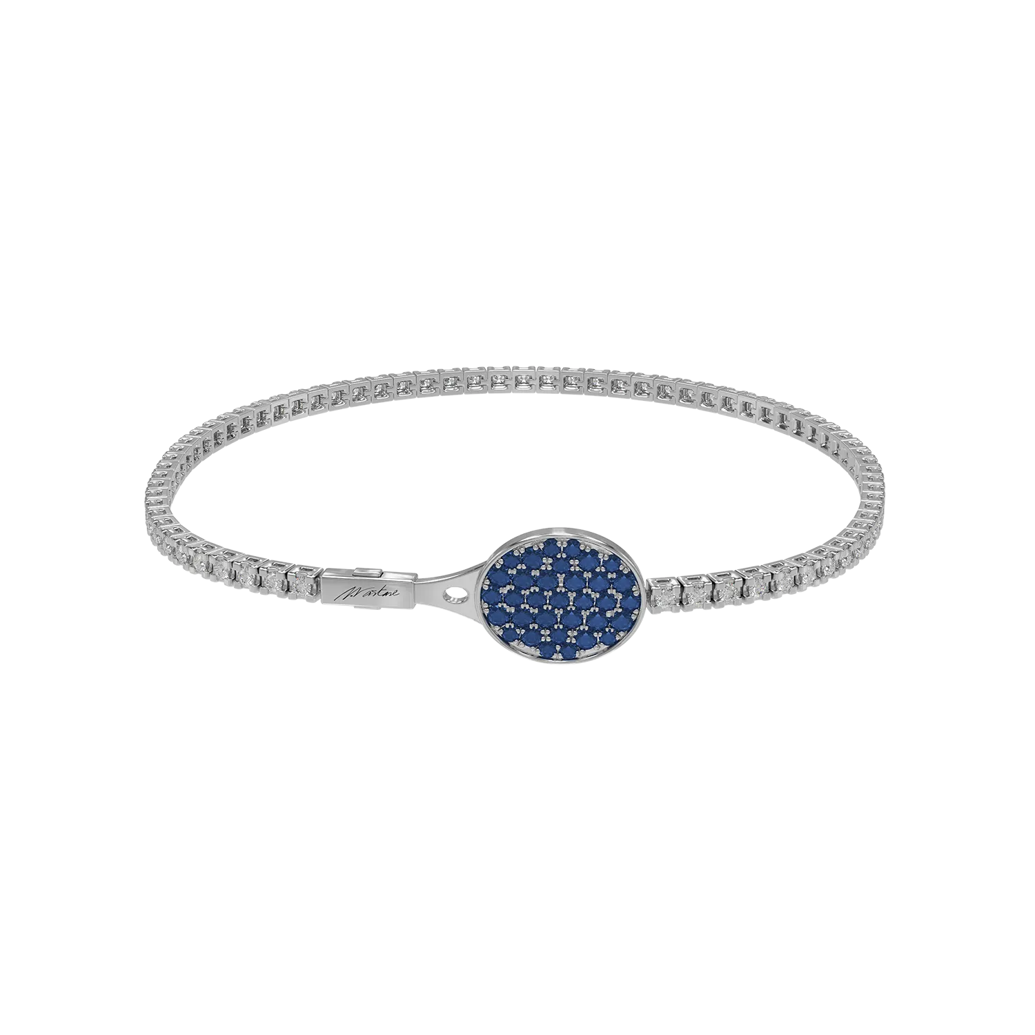 Wonder tennis bracelet with 1.47ct diamonds and sapphires