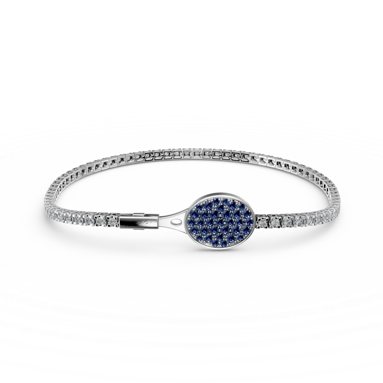 Bransoletka tenisowa Wonder z 1.366ct diamentami i szafirami