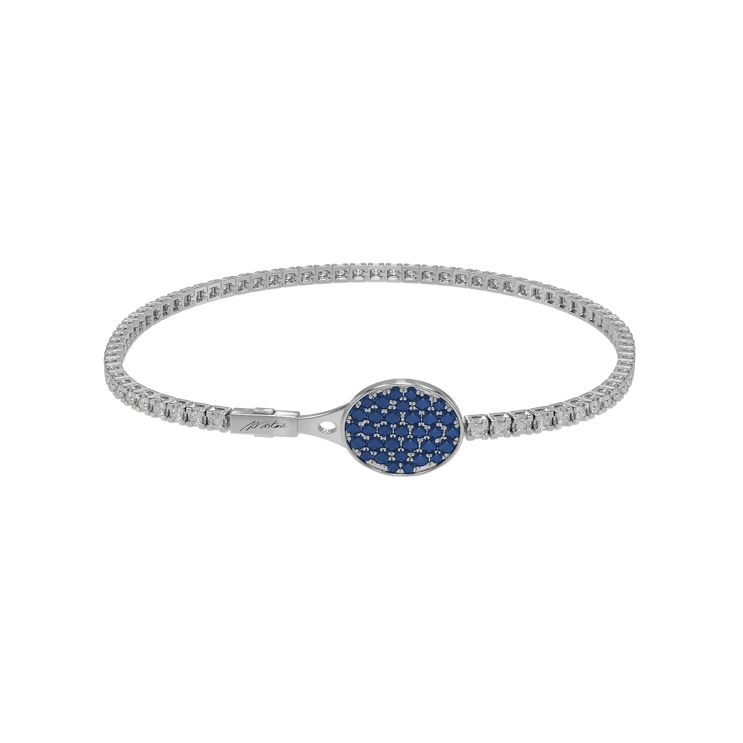 Wonder tennis bracelet with 1.698ct diamonds and sapphires