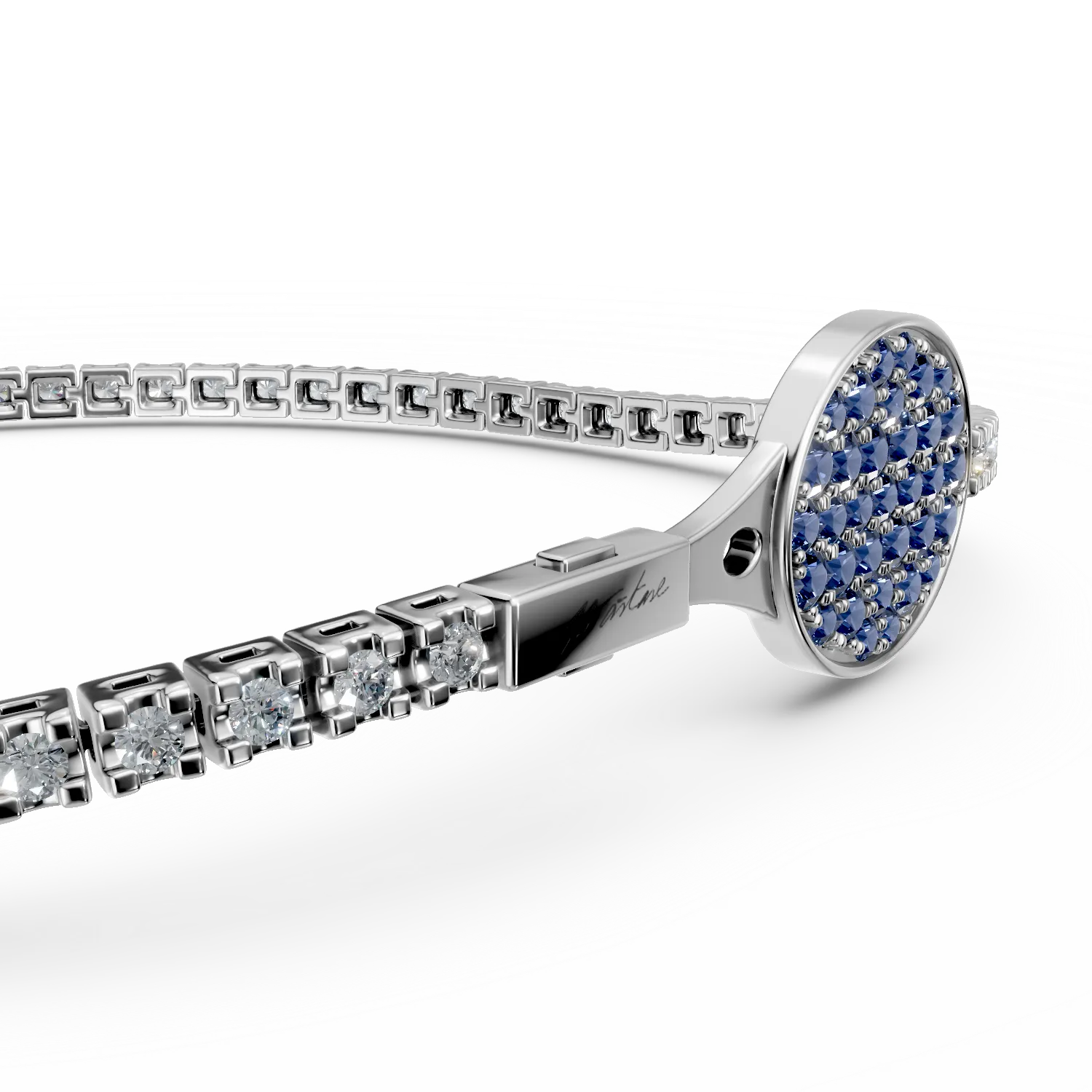 Wonder tenisz karkötő 1.603ct gyémántokkal és zafírokkal