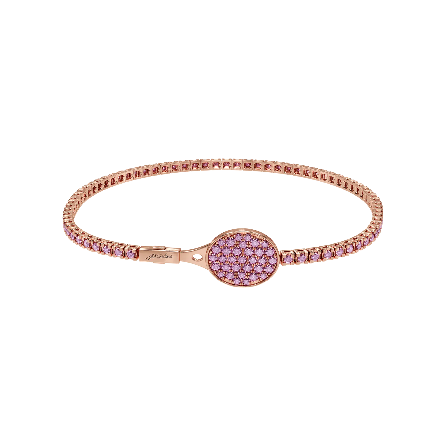 Glory tennis bracelet with 1.73ct pink sapphires