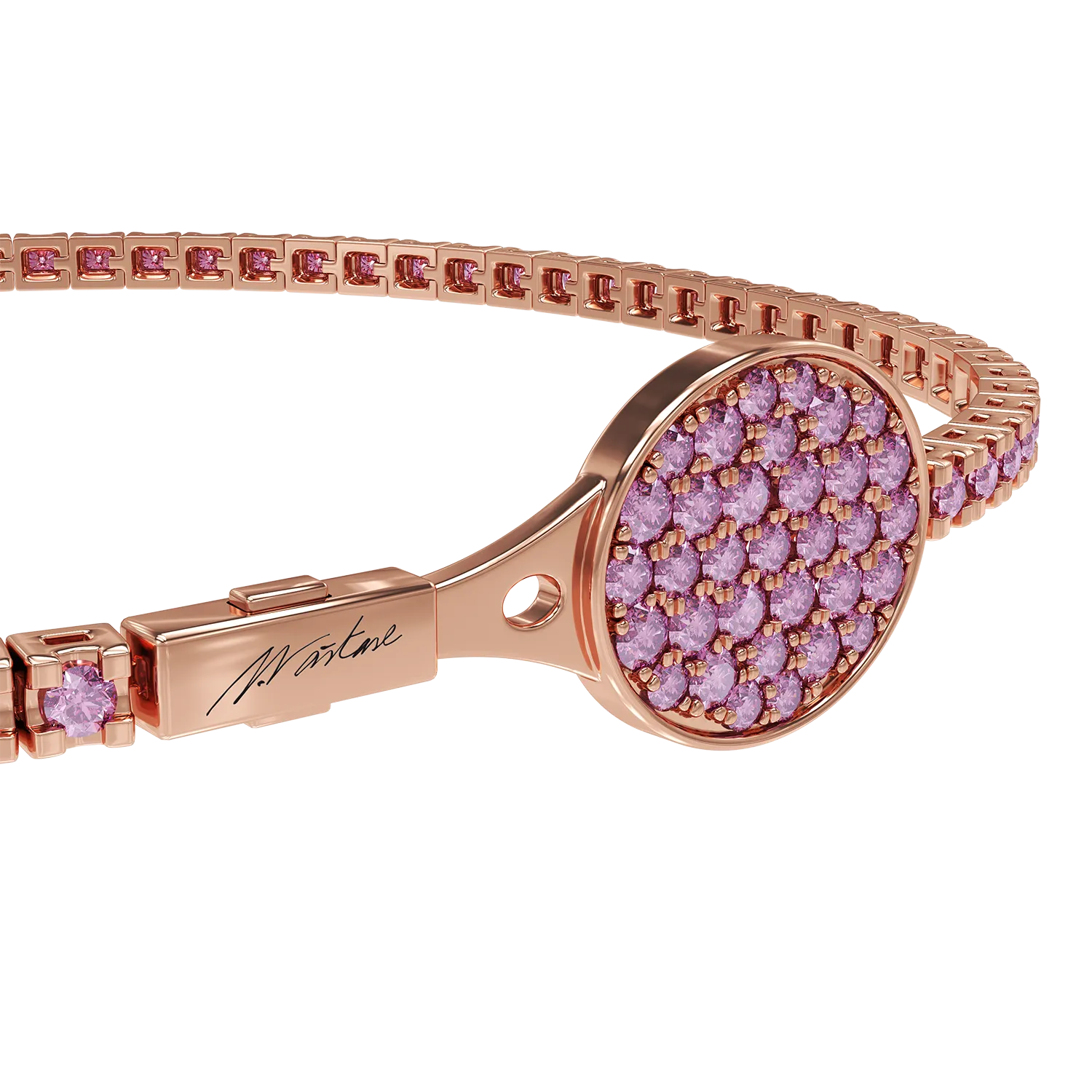 Glory tennis bracelet with 1.681ct pink sapphires