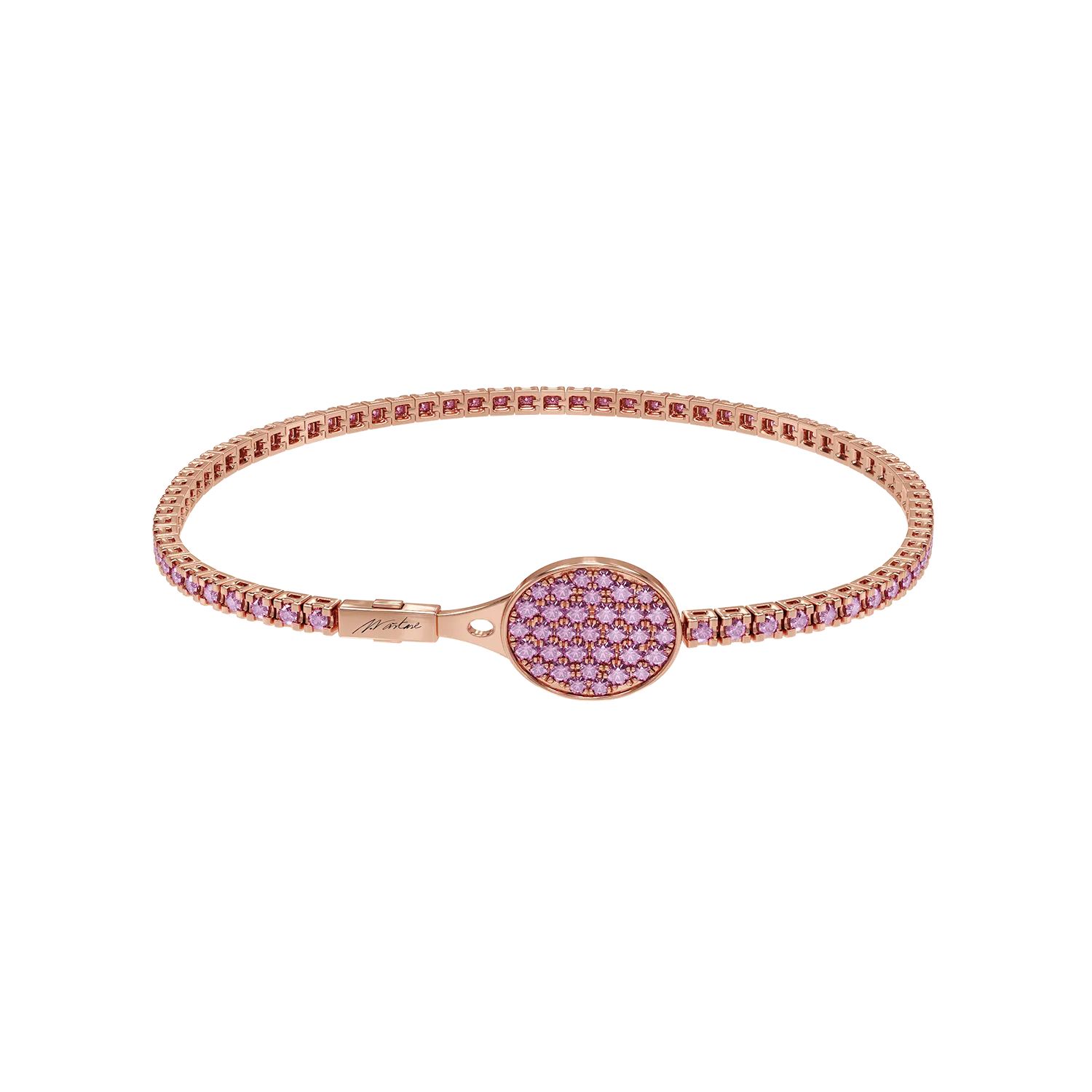 Glory tennis bracelet with 1.504ct pink sapphires