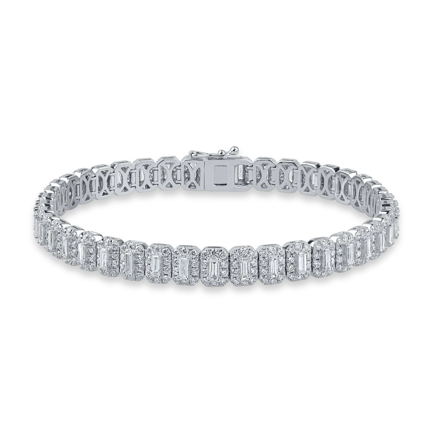White gold tennis bracelet with 1.48ct diamonds
