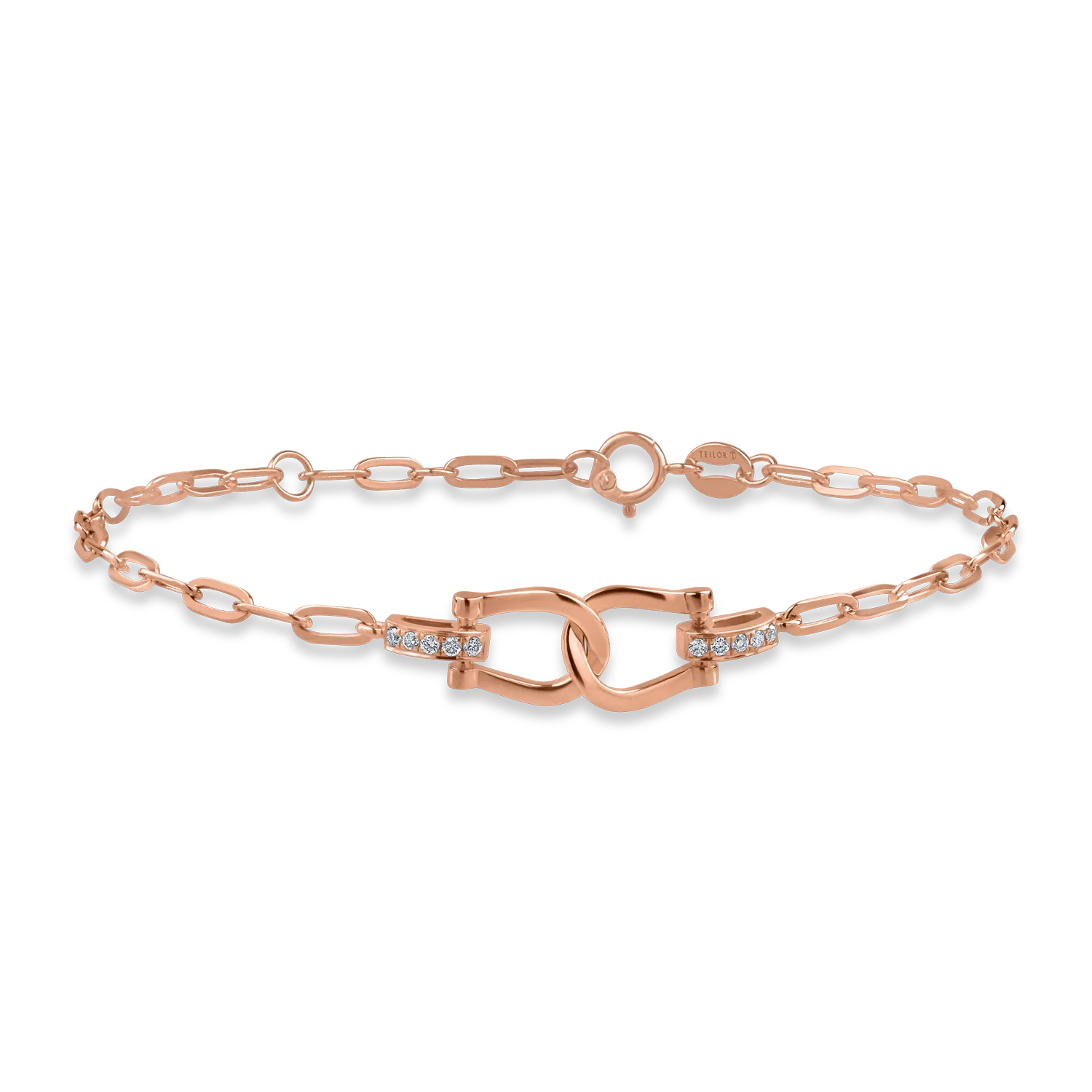 Rose gold bracelet with 0.061ct diamonds