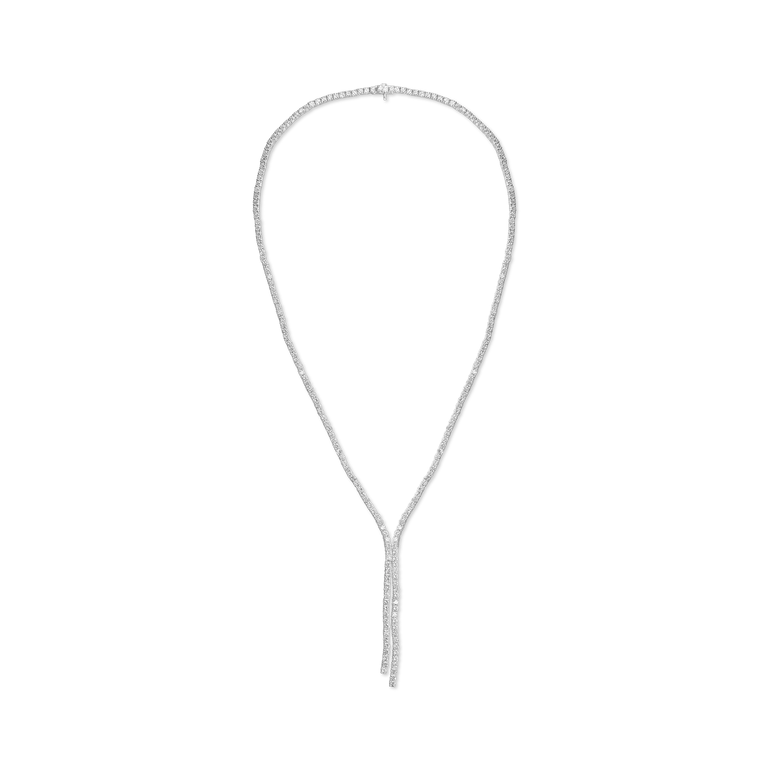 Teilor Colier tennis din aur alb cu diamante de 9.5ct