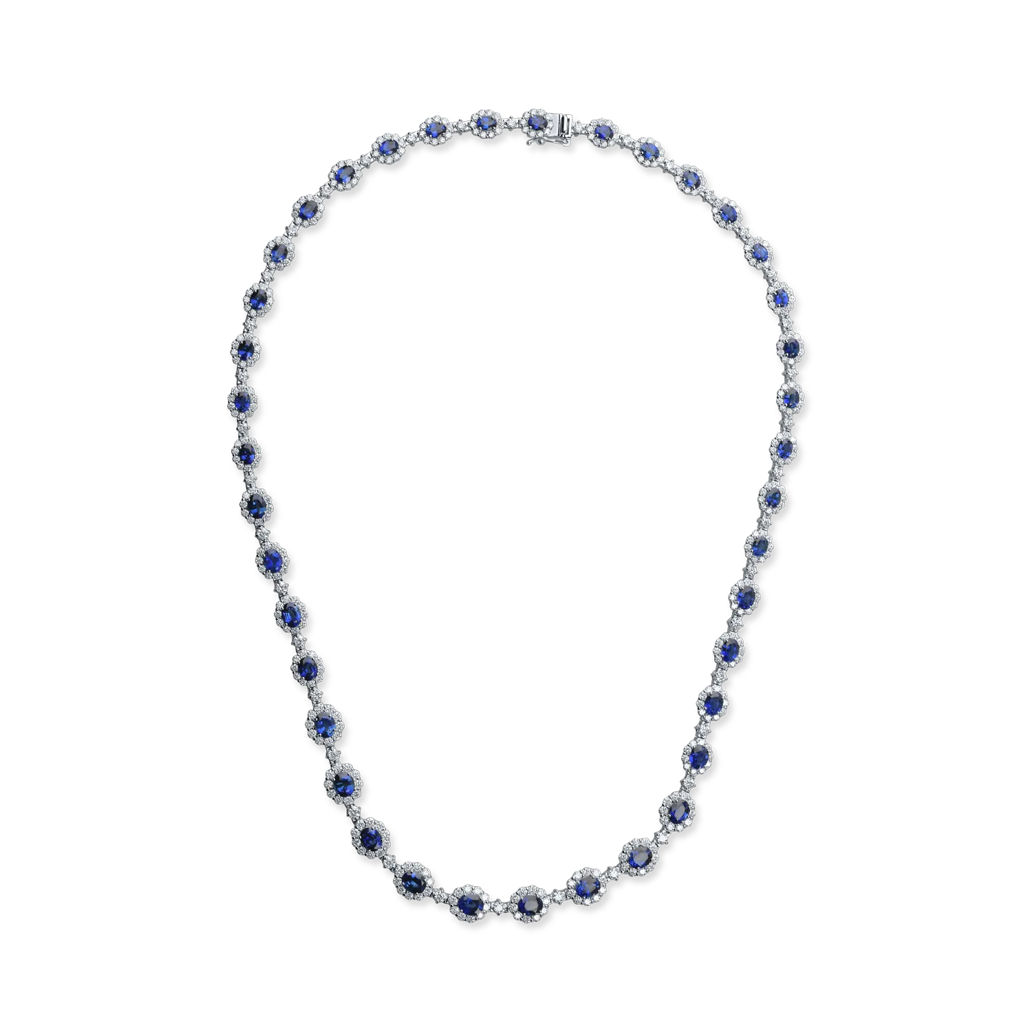 Colier din platina cu safire de 12.63ct si diamante de 6.83ct-164188