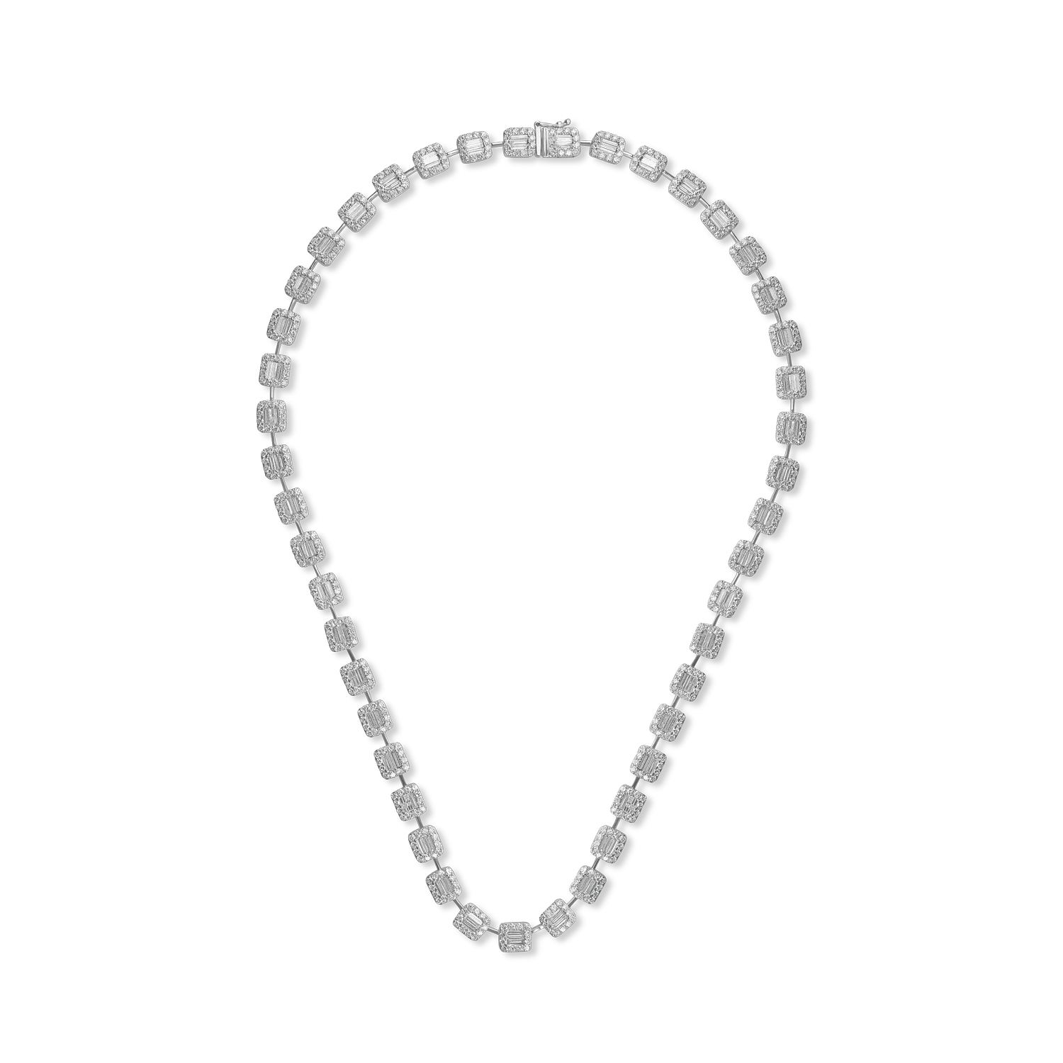 White gold necklace with 9.25ct diamonds