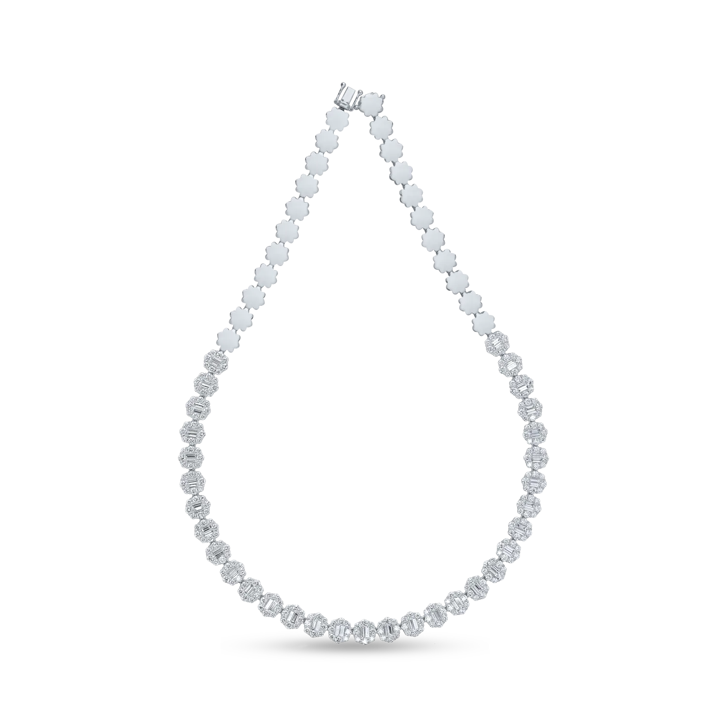 White gold necklace with 12.13ct diamonds