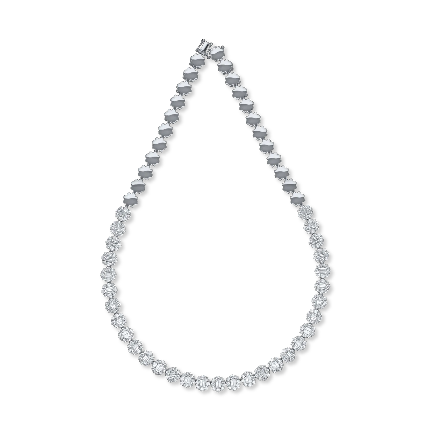 Naszyjnik z białego złota z 11.3ct diamentami-185748