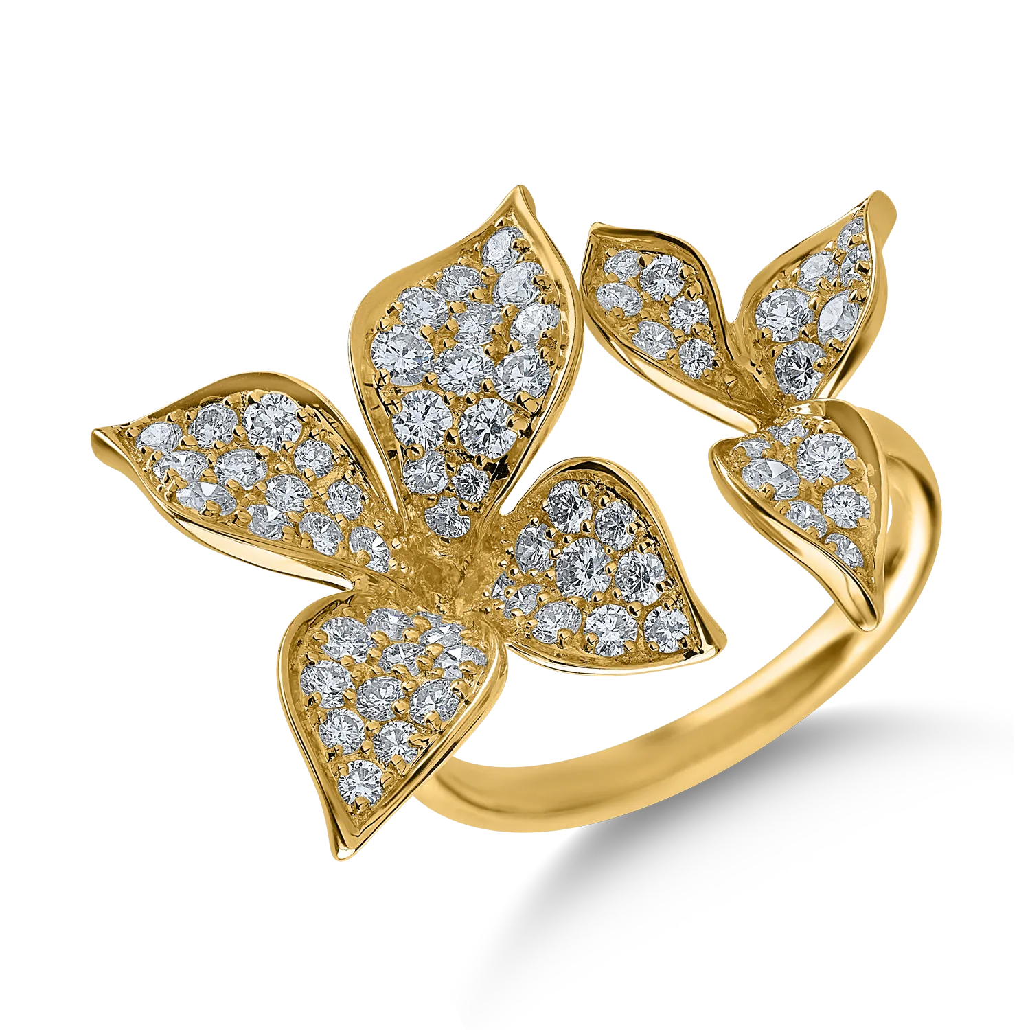 Yellow gold ring with 1.313ct diamonds