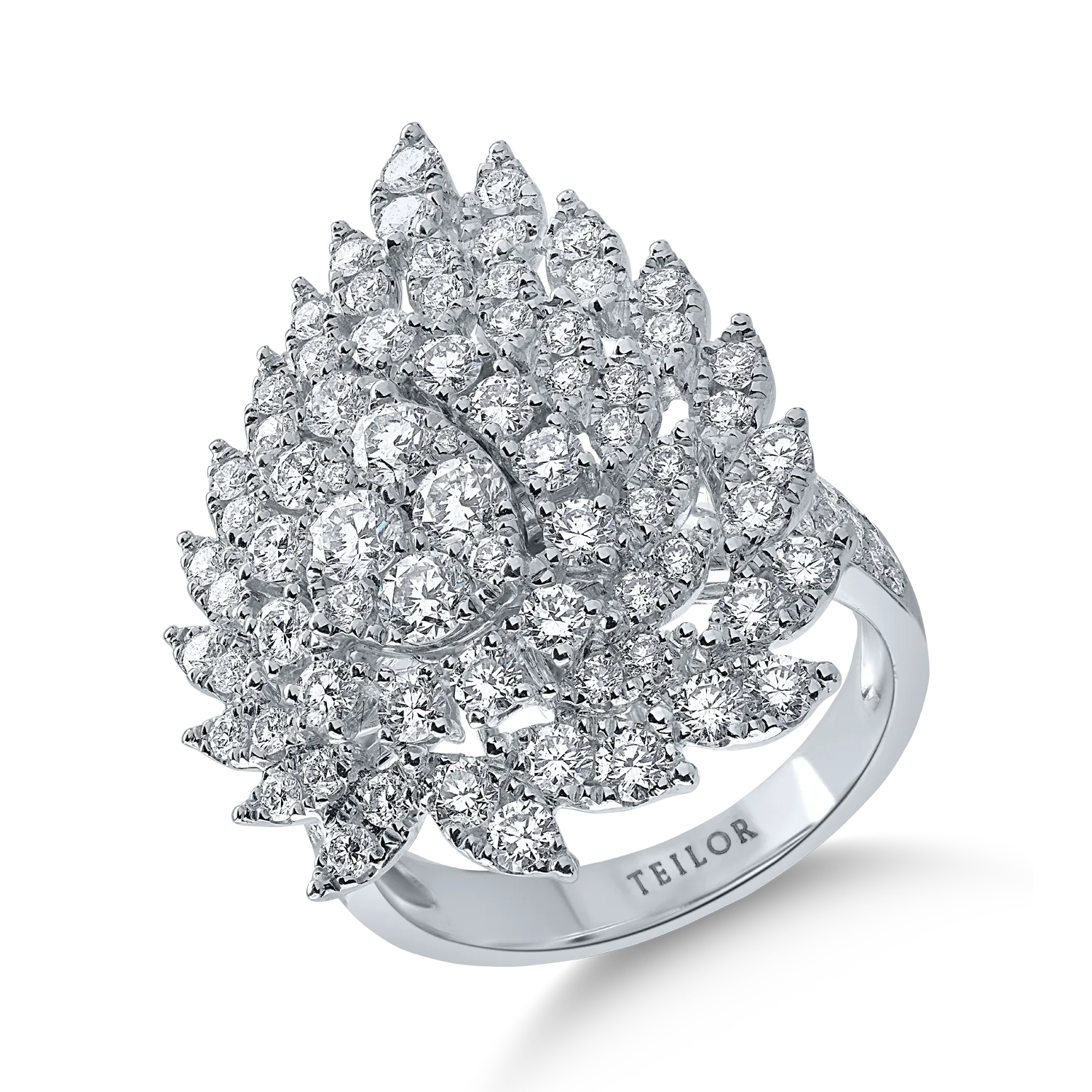 Fehérarany gyűrű 2.443ct gyémántokkal