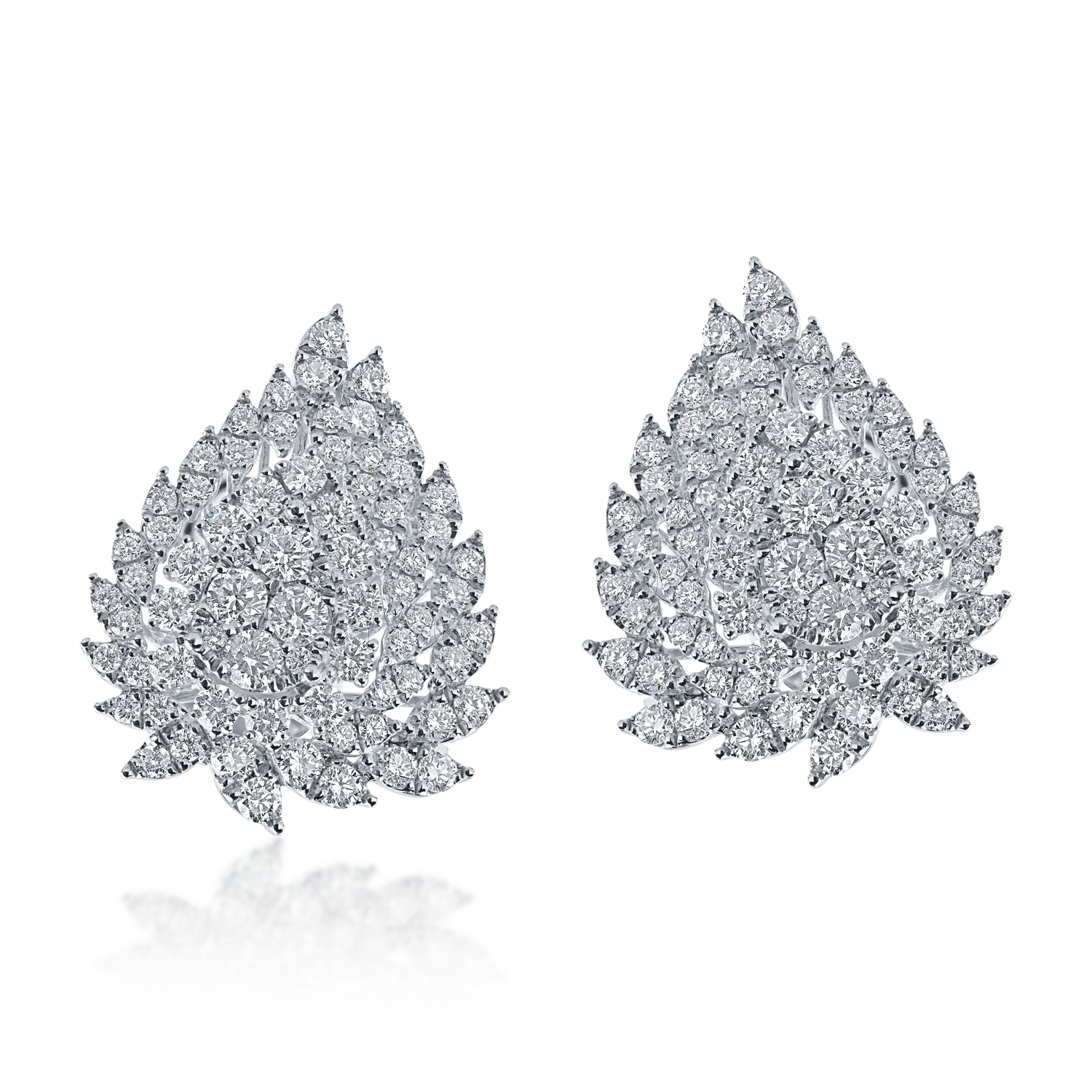 White gold earrings with 2.301ct diamonds