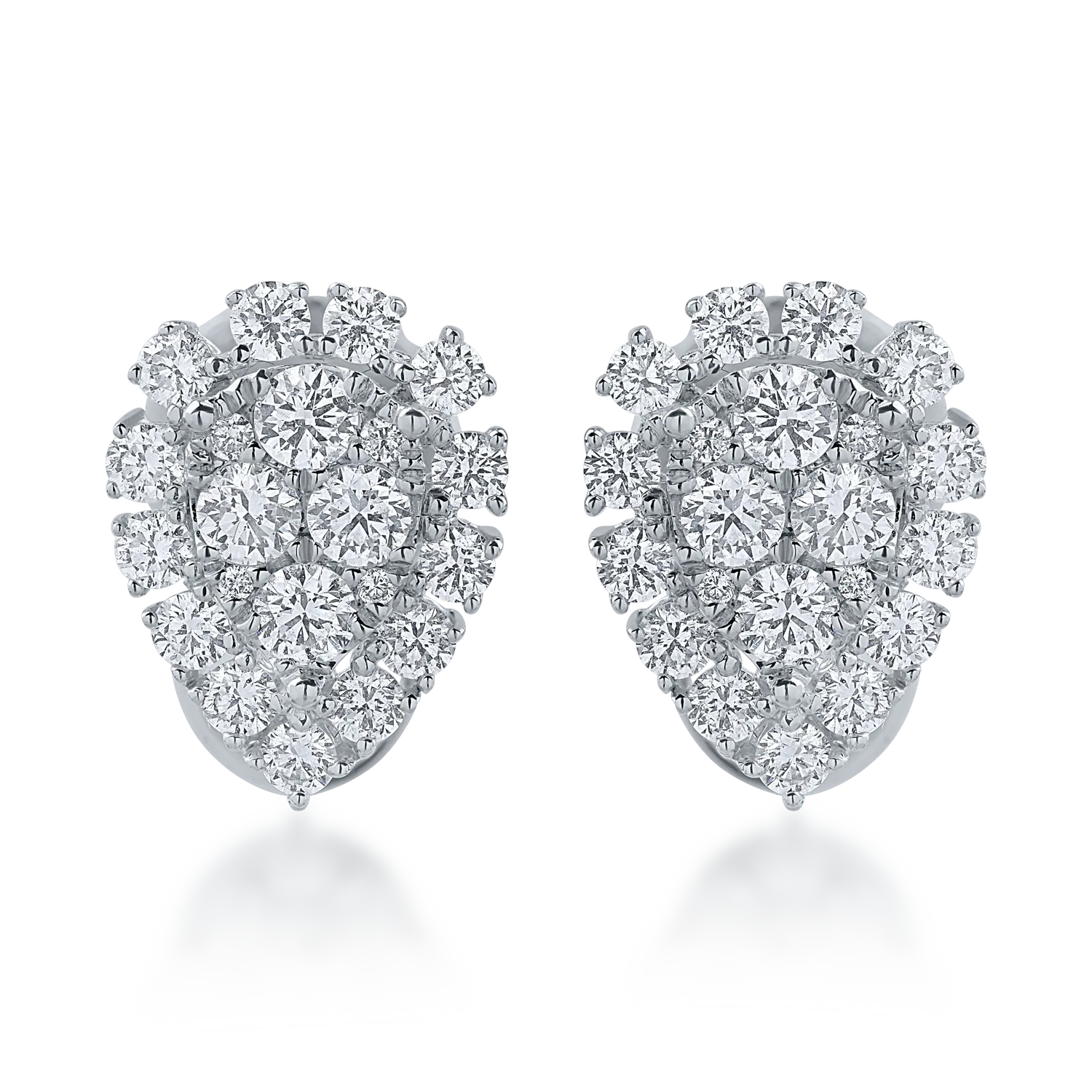 White gold earrings with 2.301ct diamonds