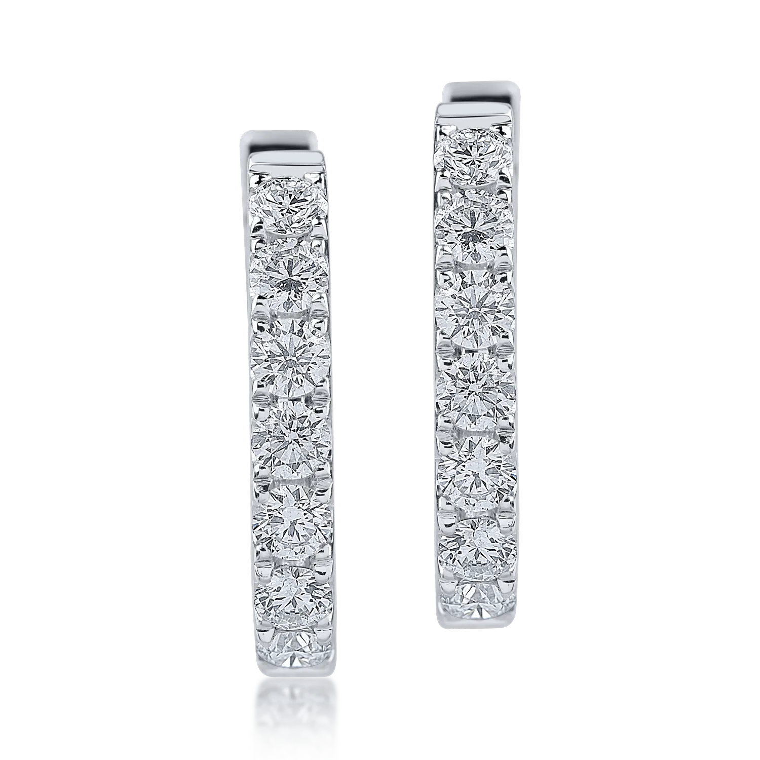 White gold earrings with 1.57ct diamonds