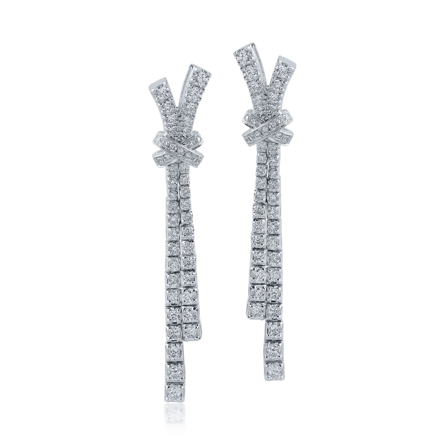 Cercei din aur alb cu diamante de 1.073ct-164241