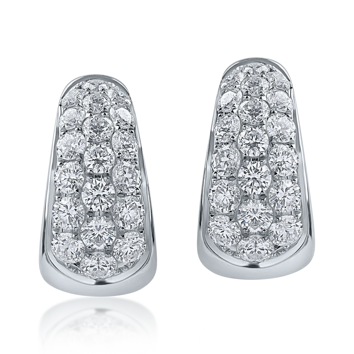 White gold earrings with 3.752ct diamonds