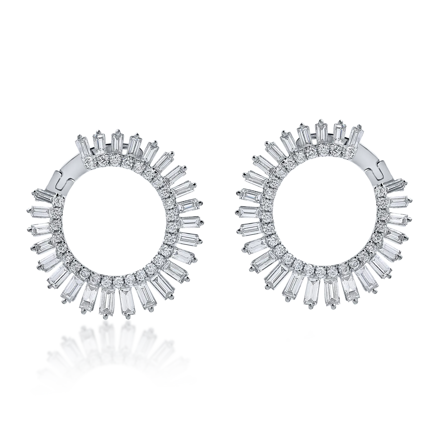 Cercei din aur alb cu diamante de 3.3ct-164253