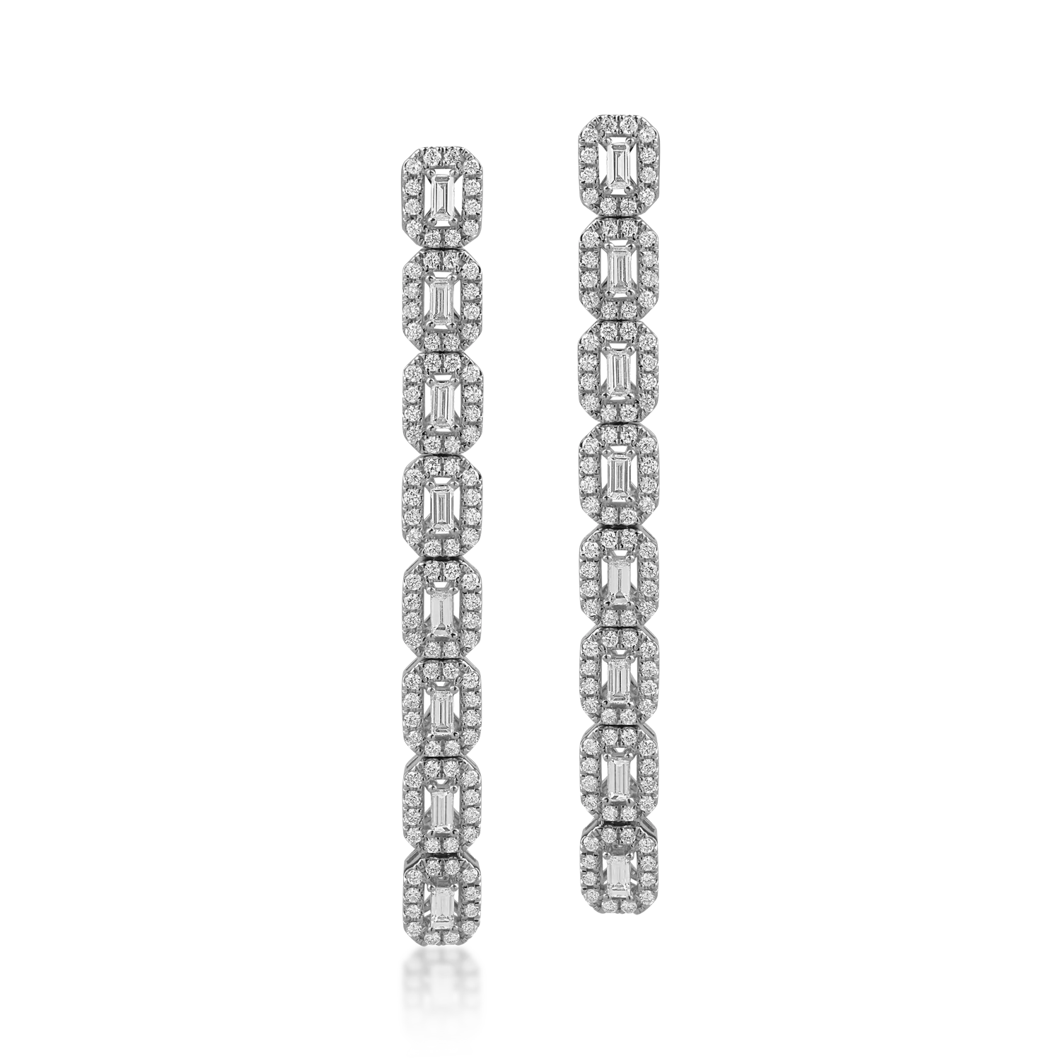 Cercei din aur alb cu diamante de 1.57ct-164257