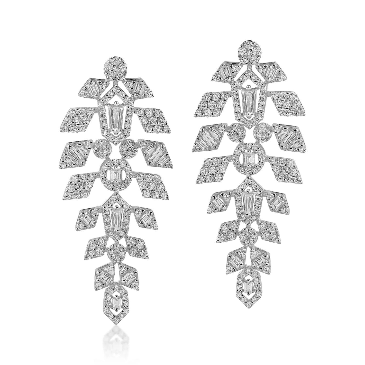 White gold earrings with 1.78ct diamonds-164260