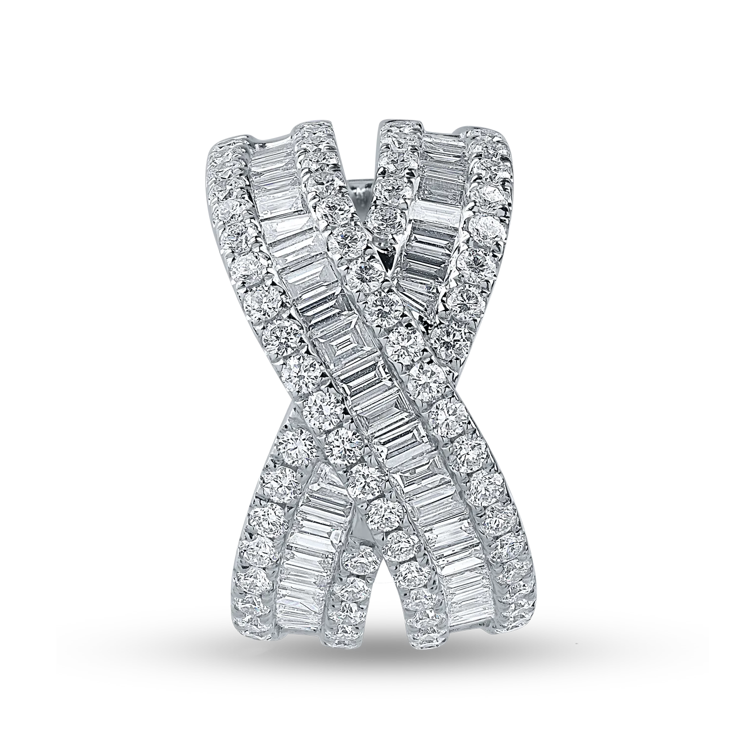 Fehérarany gyűrű 2.1ct gyémántokkal