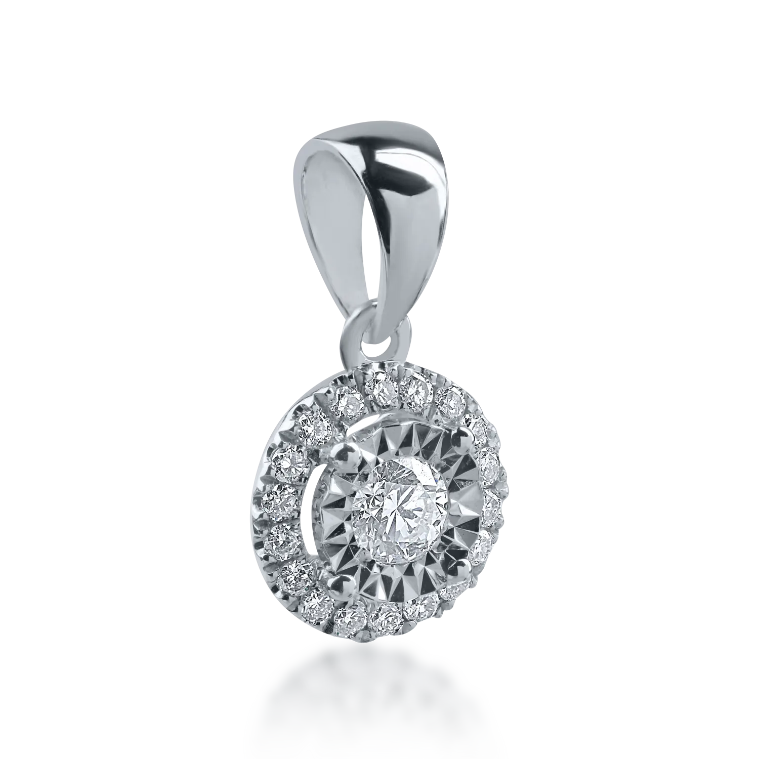 White gold pendant with 0.195ct diamonds