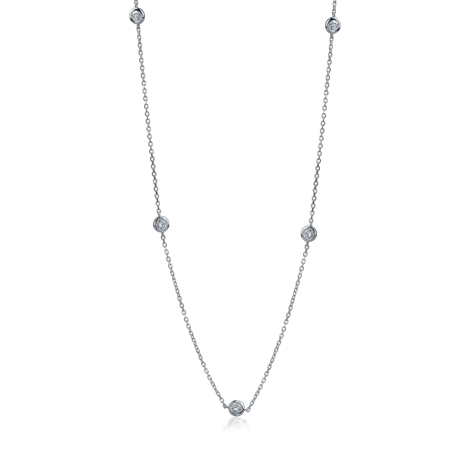 White gold necklace with 0.505ct diamonds