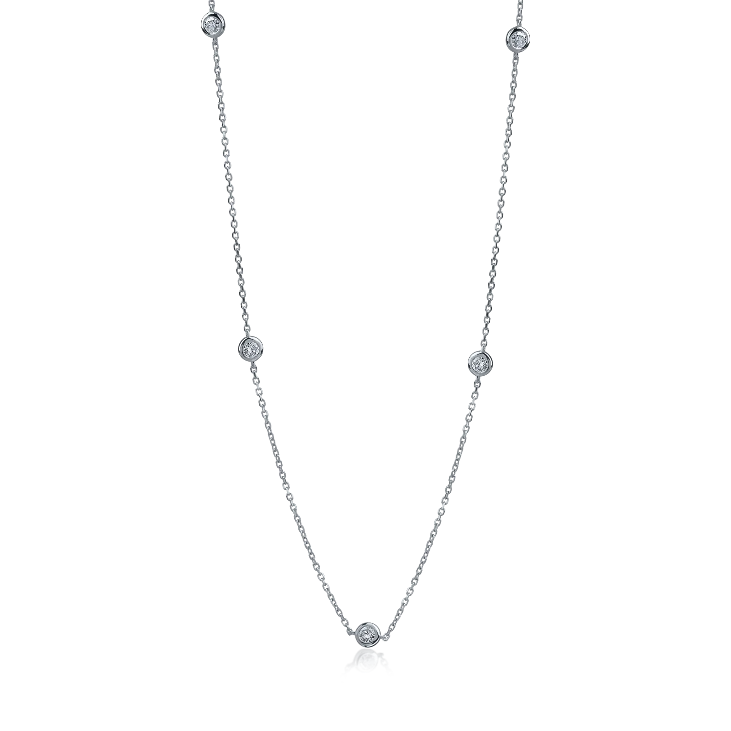 Colier din aur alb cu diamante de 0.505ct