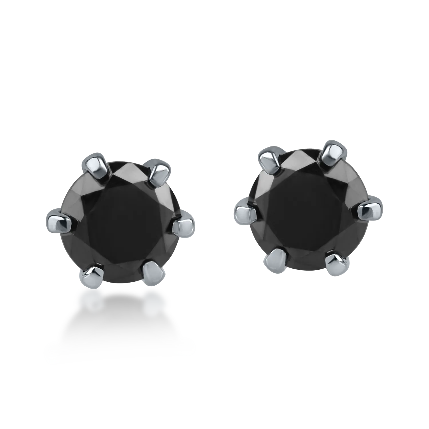 Kolczyki z białego złota z czarnymi diamentami o masie 0.8ct-164509