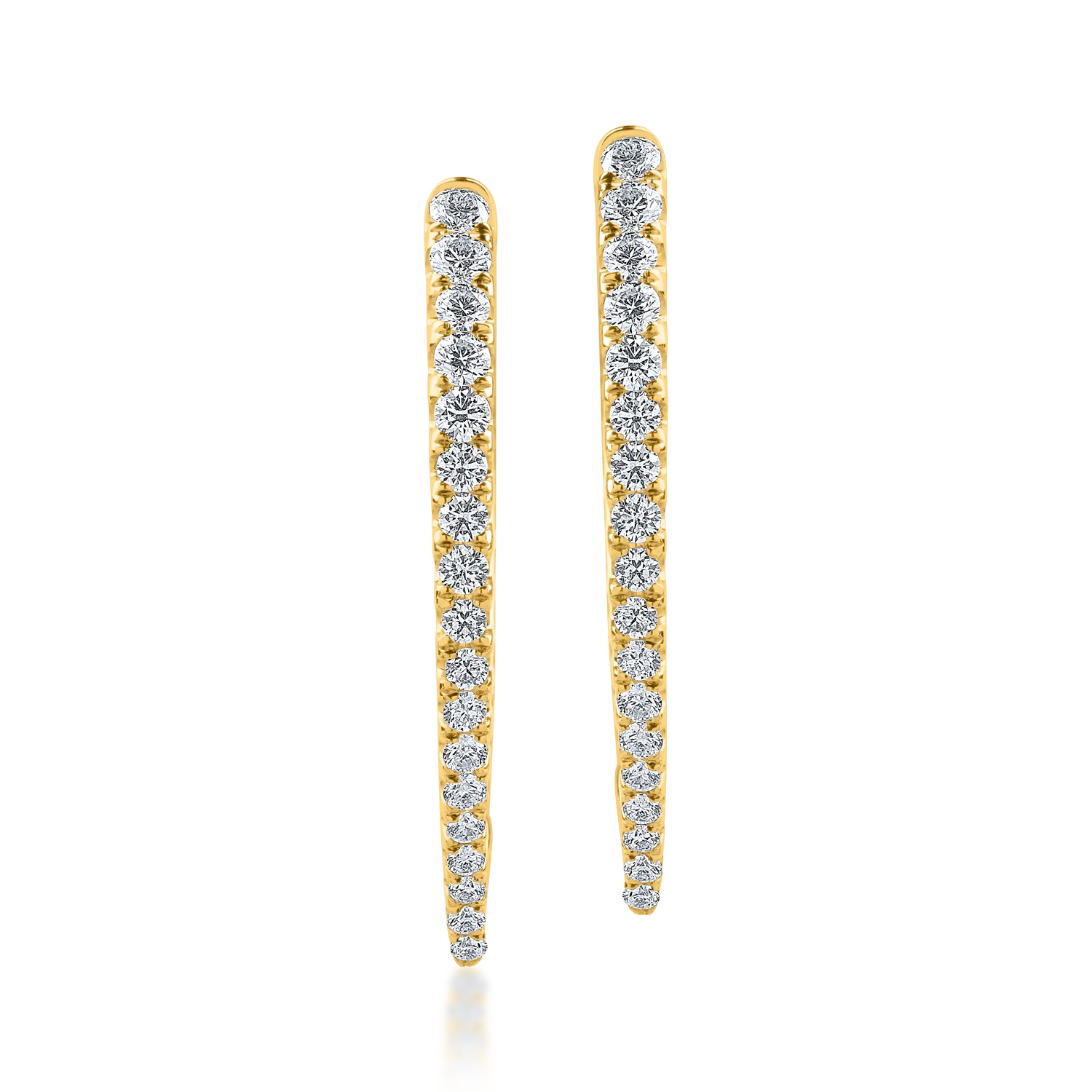 Yellow gold earrings with 0.86ct diamonds