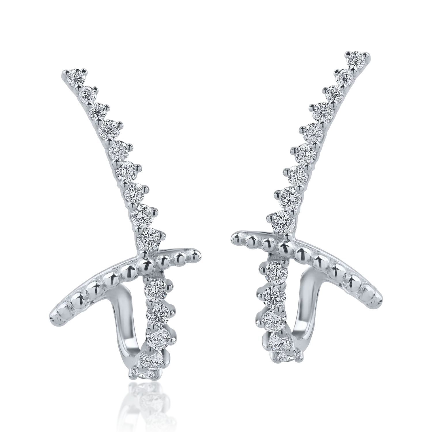 White gold earrings with 0.54ct diamonds