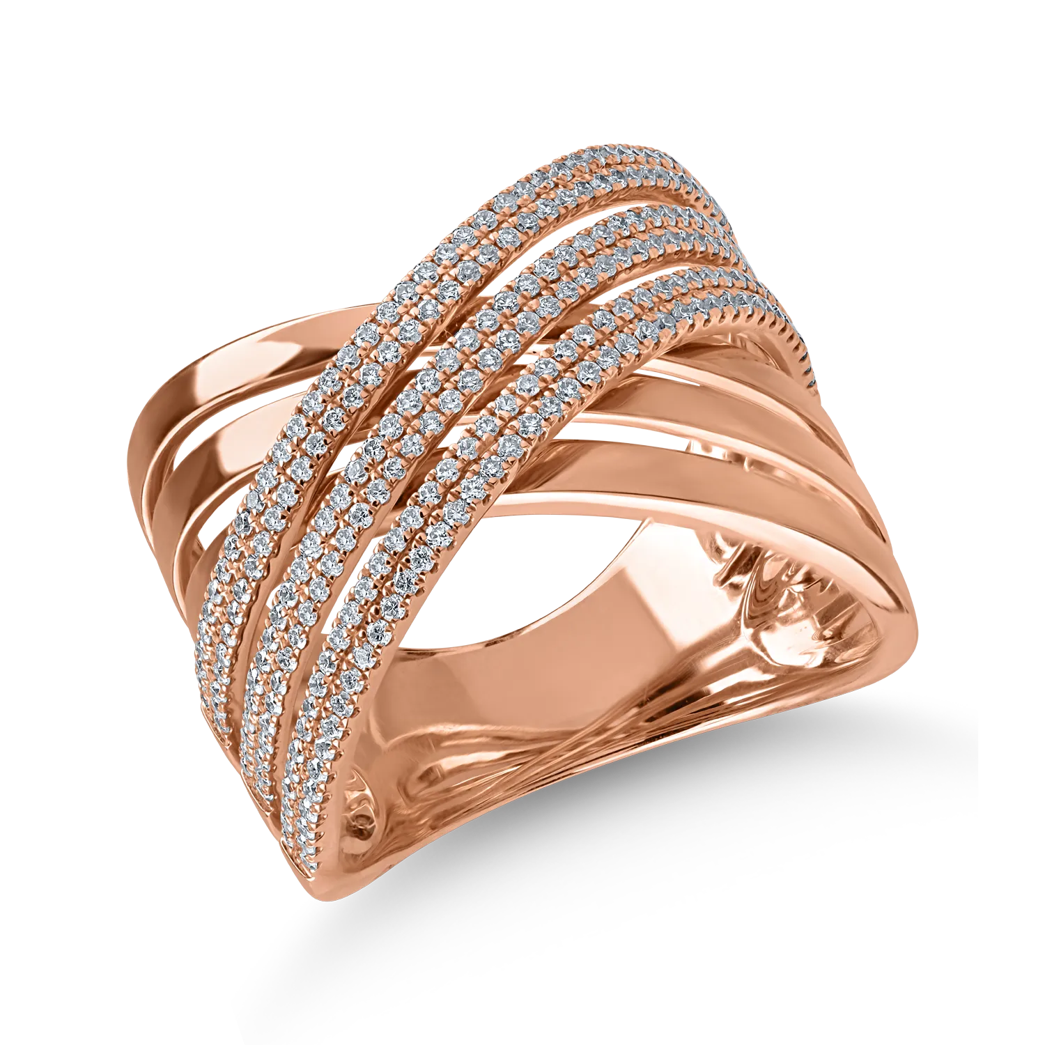 Rose gold ring with 0.58ct diamonds